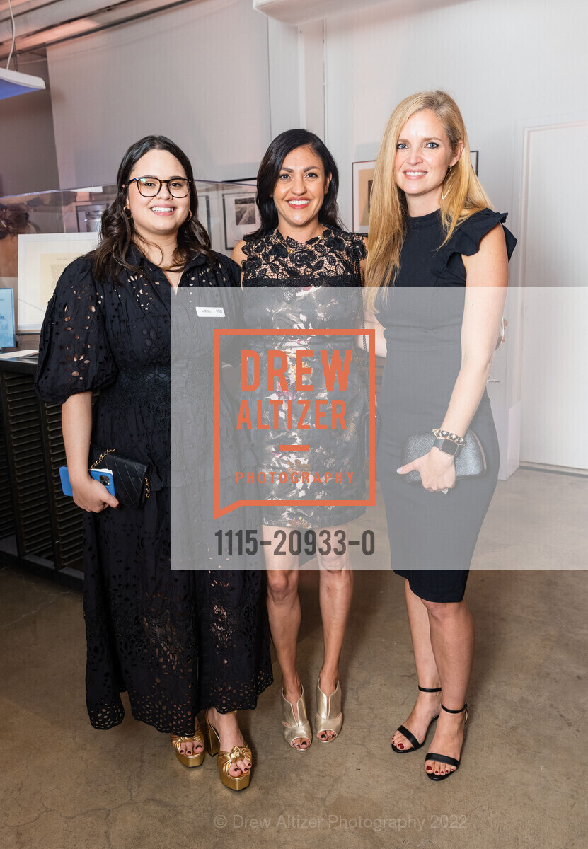 Emily Kates, Milla Petronillo, Carrie Wunschel Adams, Kendall Wilkinson Design's 30th Anniversary Party, Arion Press Arion Press @ 1802 Hays Street, SF, CA 94129 US. 1802 Hays Street, SF, CA 94129 US, October 13th, 2022, Photo #1115-20933-0 Emily Kates, Milla Petronillo, Carrie Wunschel Adams, Photo #1115-20933-0