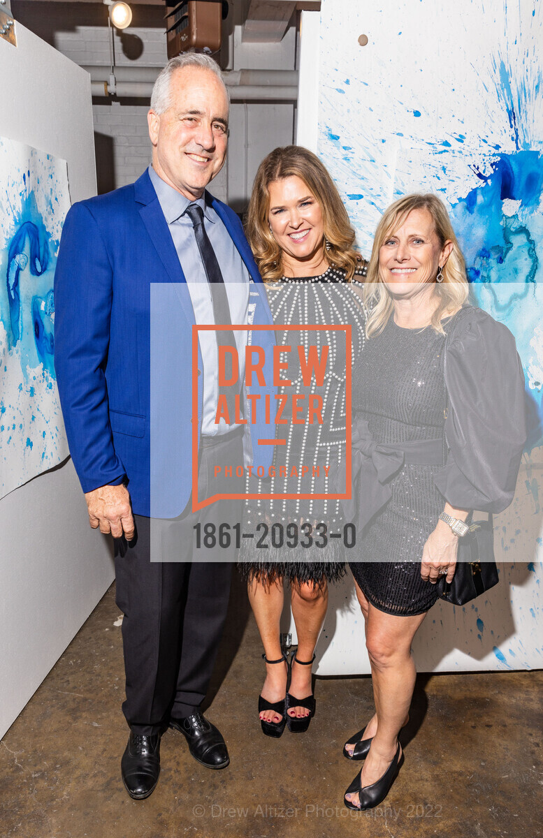 Joe Concilla, Kendall Wilkinson, Leslie Concilla, Kendall Wilkinson Design's 30th Anniversary Party, Arion Press Arion Press @ 1802 Hays Street, SF, CA 94129 US. 1802 Hays Street, SF, CA 94129 US, October 13th, 2022, Photo #1861-20933-0 Joe Concilla, Kendall Wilkinson, Leslie Concilla, Photo #1861-20933-0