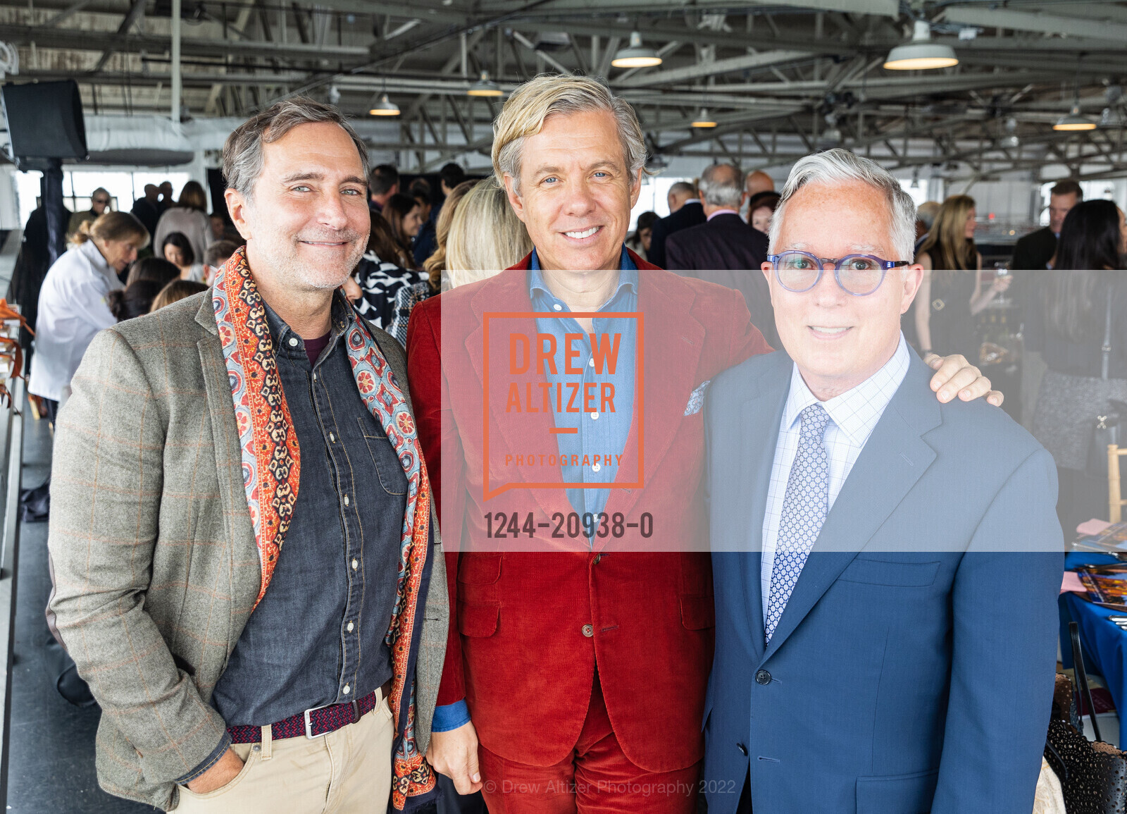 James Costas, Michael Smith, Greg McIntyre, ICAA Luncheon at the SF Fall Show, Fort Mason Festival Pavilion - Mezzanine. Fort Mason Center, SF, CA 94109 US, October 15th, 2022, Photo #1244-20938-0 James Costas, Michael Smith, Greg McIntyre, Photo #1244-20938-0