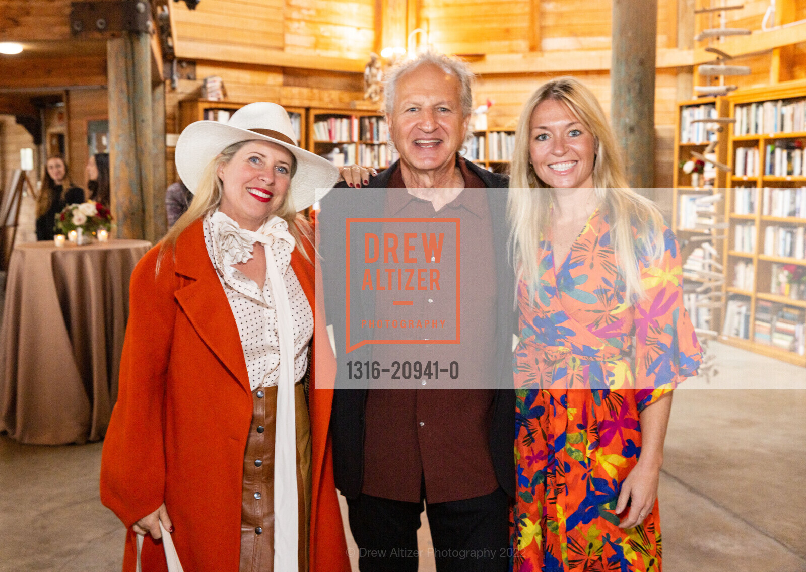 Tiffany Shlain, Dale Djerassi, Brynne Kennedy, Djerassi Artful Harvest Gala 2022, Private locatioin. 2325 Bear Gulch Rd, Woodside, CA 94062 US, October 16th, 2022, Photo #1316-20941-0 Tiffany Shlain, Dale Djerassi, Brynne Kennedy, Photo #1316-20941-0