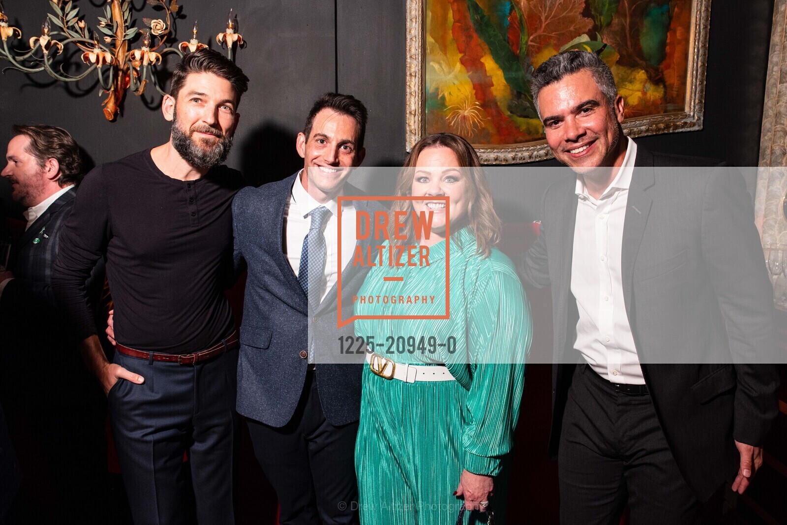 Alan Stuart, David Ehrenberg, Melissa McCarthy, Cash Warren, Bring Change To Mind's Revels & Revelations 10 Honoring Melissa McCarthy, Bimbo's 365 Club. 1025 Columbus Avenue, Photo #1225-20949-0 Alan Stuart, David Ehrenberg, Melissa McCarthy, Cash Warren, Photo #1225-20949-0
