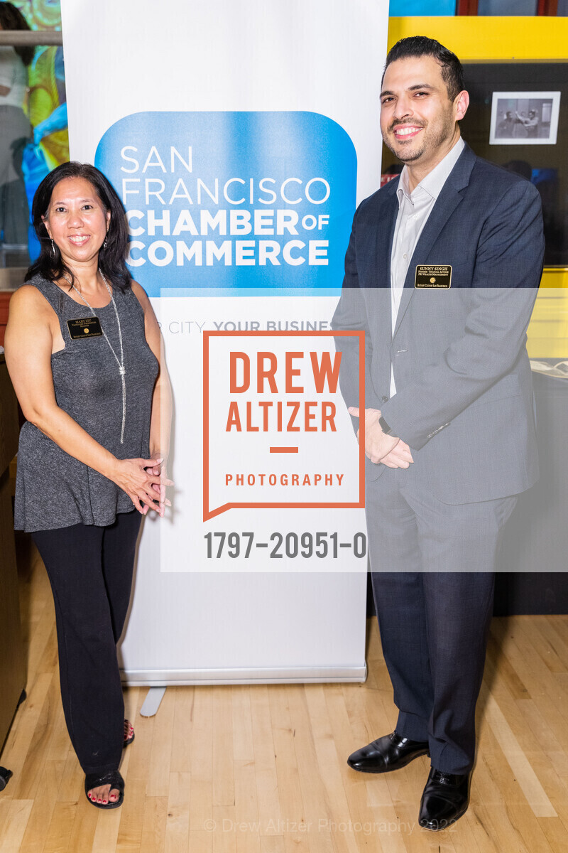 Mary Liu, Sunny Singh, SFCC hosts Business After Hours at CHSA, Chinese Historical Society of America Museum. 965 Clay St, SF, CA 94108 US, October 19th, 2022, Photo #1797-20951-0 Mary Liu, Sunny Singh, Photo #1797-20951-0