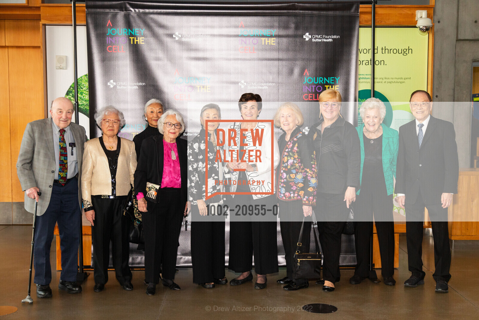 Joe Keller, Sophie Lee, Pat Gordon, Carol Tjian, Fukan Yen, Judy Donohue, Eleanor Keller, Deihleen Claffey, Barbara Jefferson, Richard Yen, A Journey Into the Cell: An Evening of Exploration with Dr. Siddhartha Mukherjee, California Academy of Sciences. 55 Music Concourse Dr, SF, CA 94118 US, October 22nd, 2022, Photo #1002-20955-0 Joe Keller, Sophie Lee, Pat Gordon, Carol Tjian, Fukan Yen, Judy Donohue, Eleanor Keller, Deihleen Claffey, Barbara Jefferson, Richard Yen, Photo #1002-20955-0