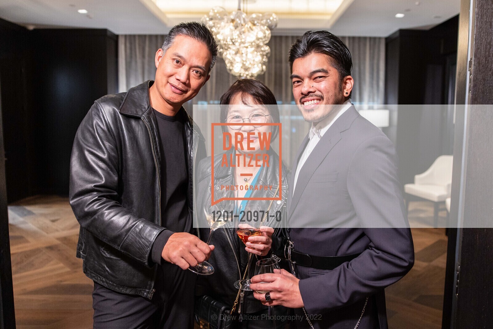Alvin Liang, Betty Leung, Carlo Alarva, BOND AND LVMH VIP Event, The Four Seasons Residences. 706 Mission St, SF, CA 94103 US, October 27th, 2022, Photo #1201-20971-0 Alvin Liang, Betty Leung, Carlo Alarva, Photo #1201-20971-0