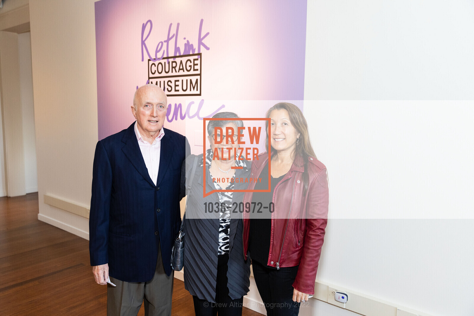 Tony Zaloom, Vivian Zaloom, Shafia Zaloom, Courage Museum Inside Look, Courage Museum. 100 Montgomery Street Presidio of San Francisco @ SF, CA US, October 27th, 2022, Photo #1036-20972-0 Tony Zaloom, Vivian Zaloom, Shafia Zaloom, Photo #1036-20972-0