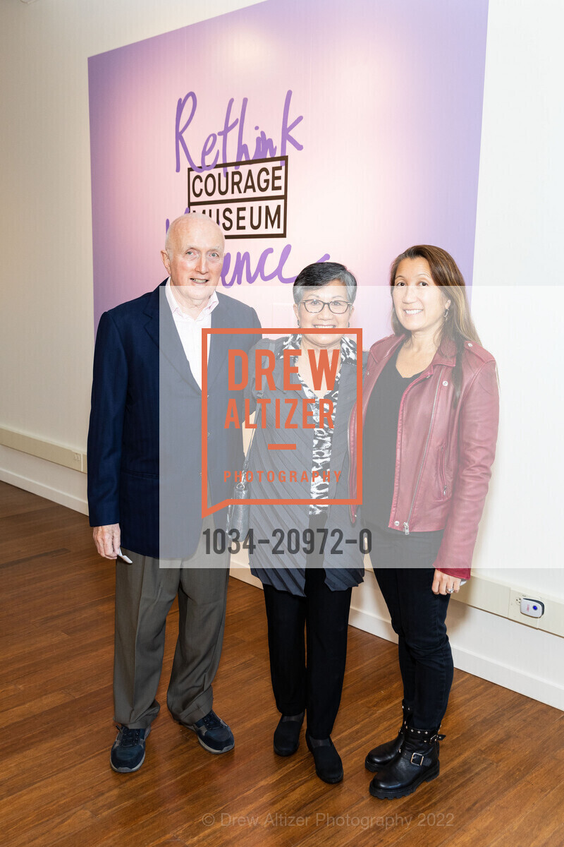 Tony Zaloom, Vivian Zaloom, Shafia Zaloom, Courage Museum Inside Look, Courage Museum. 100 Montgomery Street Presidio of San Francisco @ SF, CA US, October 27th, 2022, Photo #1034-20972-0 Tony Zaloom, Vivian Zaloom, Shafia Zaloom, Photo #1034-20972-0