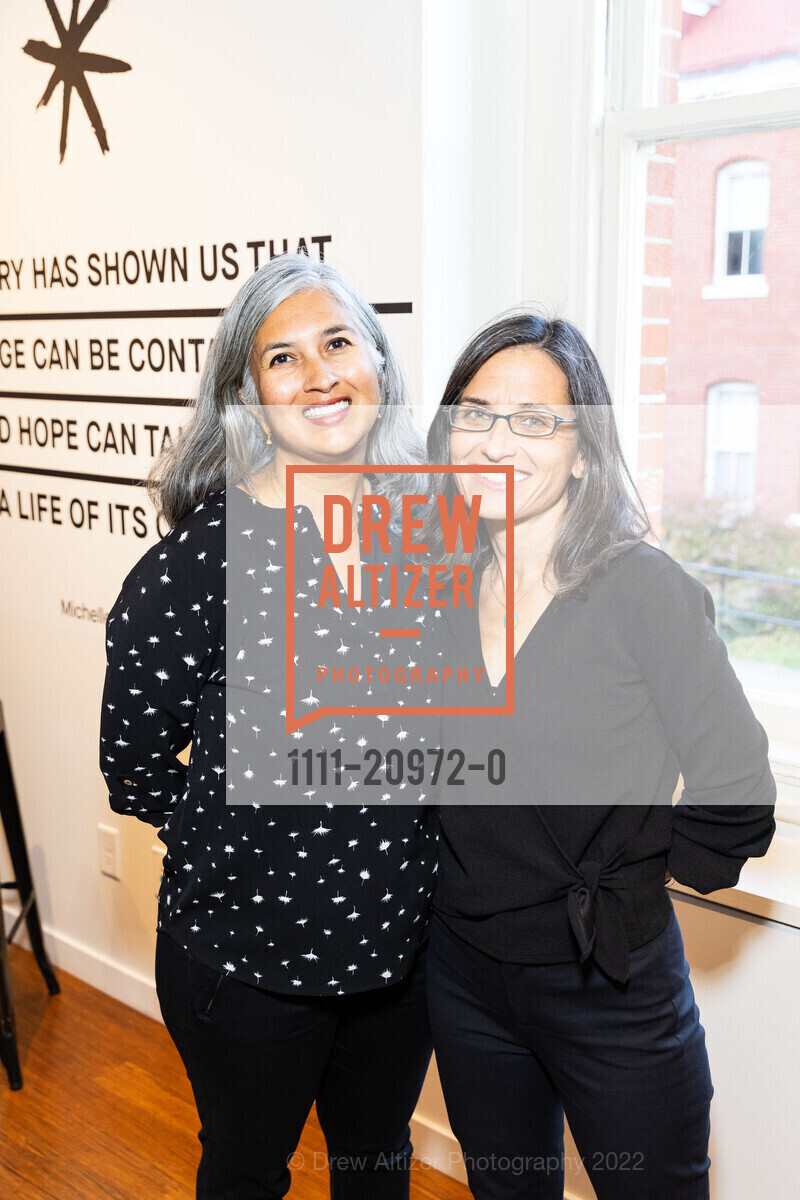 Shoba Farrell, Irisa Charney-Sirott, Courage Museum Inside Look, Courage Museum. 100 Montgomery Street Presidio of San Francisco @ SF, CA US, October 27th, 2022, Photo #1111-20972-0 Shoba Farrell, Irisa Charney-Sirott, Photo #1111-20972-0