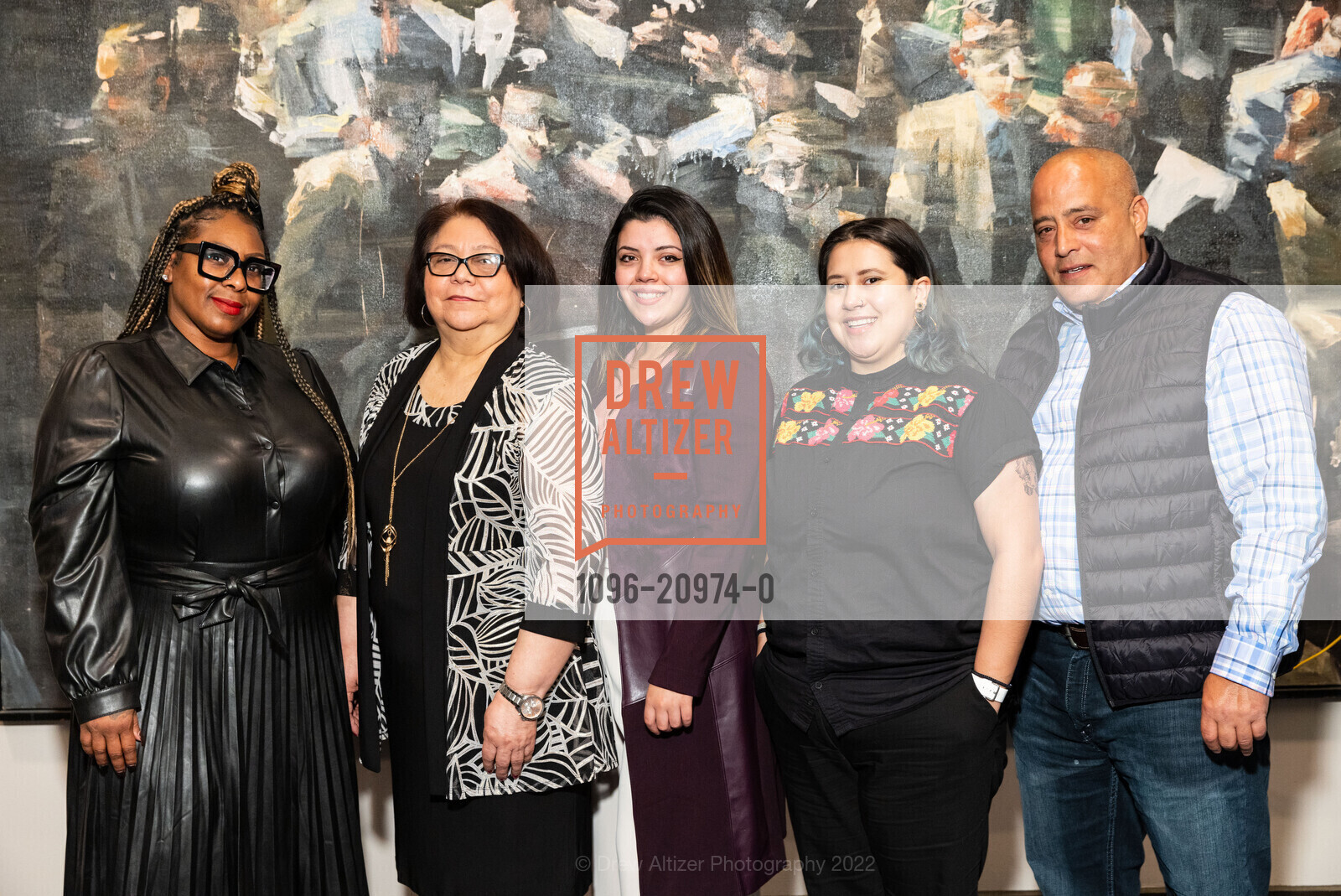 Sharonda Aaron, Rafaela Genovez, Luz Perez, Karina Padilla, Frank Allende, Brennan Award's Dinner, Hyatt Regency San Francisco. 5 Embarcadero Ctr, SF, CA 94111 US, October 27th, 2022, Photo #1096-20974-0 Sharonda Aaron, Rafaela Genovez, Luz Perez, Karina Padilla, Frank Allende, Photo #1096-20974-0