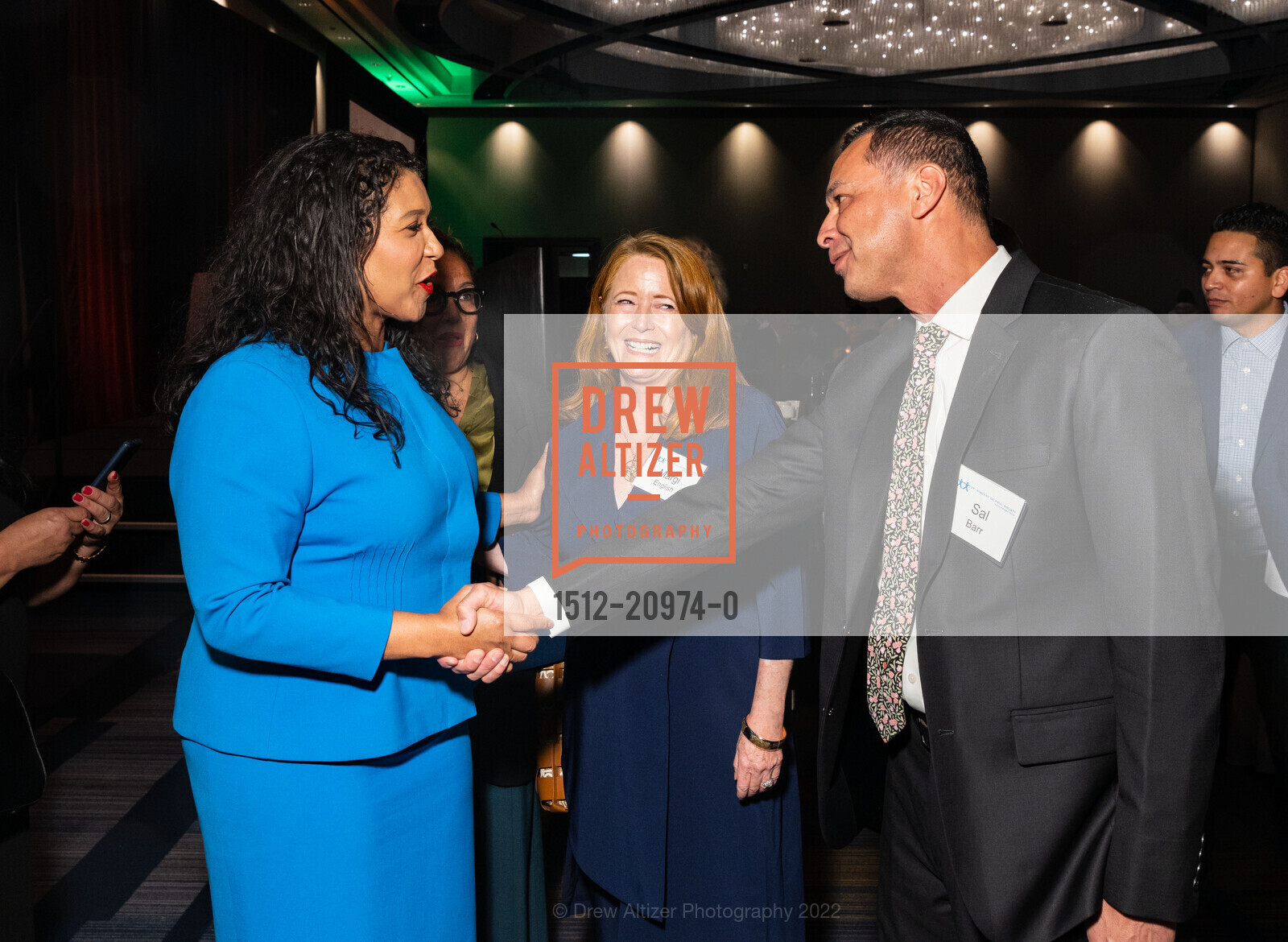 London Breed, Margi English, Sal Barr, Brennan Award's Dinner, Hyatt Regency San Francisco. 5 Embarcadero Ctr, SF, CA 94111 US, October 27th, 2022, Photo #1512-20974-0 London Breed, Margi English, Sal Barr, Photo #1512-20974-0