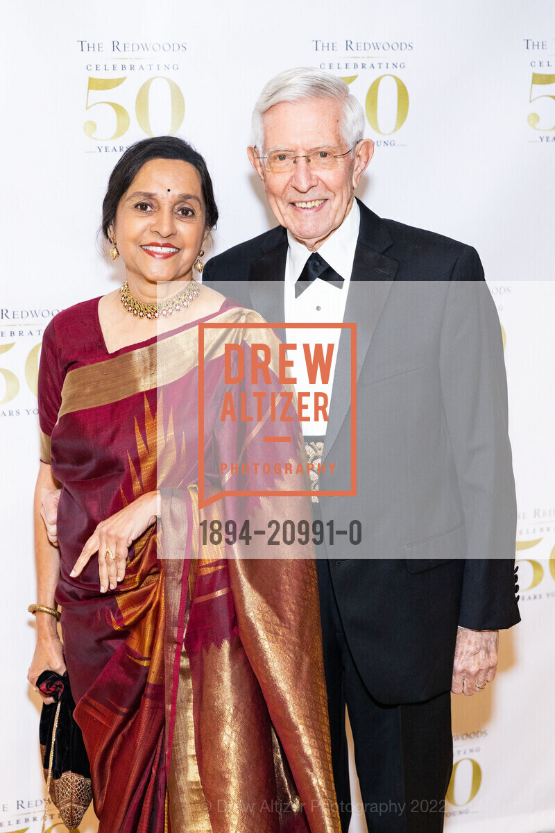 Sudha Pennathur, Ed Messerly, The Redwoods Golden 50th Anniversary Gala 2022, The Redwoods - Retirement, Assisted Living and Skilled Nursing. 40 Camino Alto, Mill Valley, CA 94941 US, November 5th, 2022, Photo #1894-20991-0 Sudha Pennathur, Ed Messerly, Photo #1894-20991-0