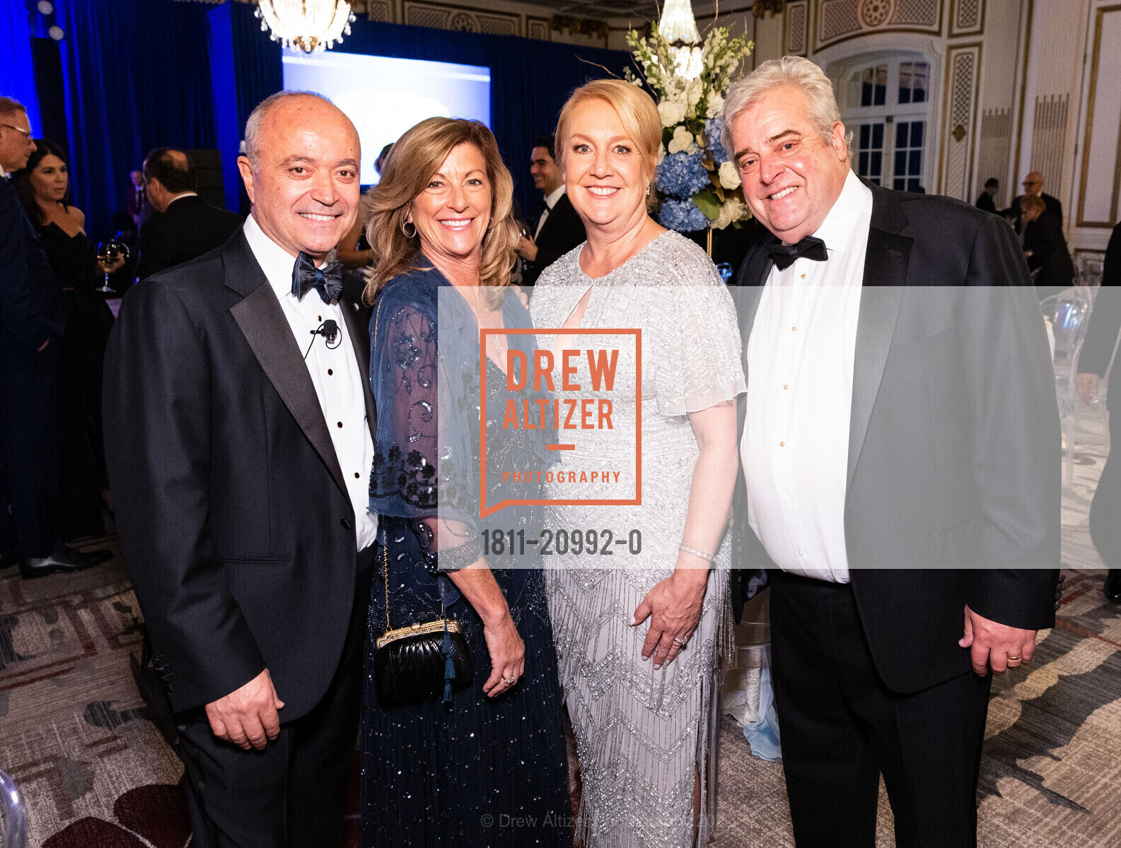 John Gumas, Lesley Canfield, Janice Gumas, Brad Canfield, Hellenic Charity Ball 2022, The Palace Hotel, a Luxury Collection Hotel. 2 New Montgomery St, SF, CA 94105 US, November 5th, 2022, Photo #1811-20992-0 John Gumas, Lesley Canfield, Janice Gumas, Brad Canfield, Photo #1811-20992-0