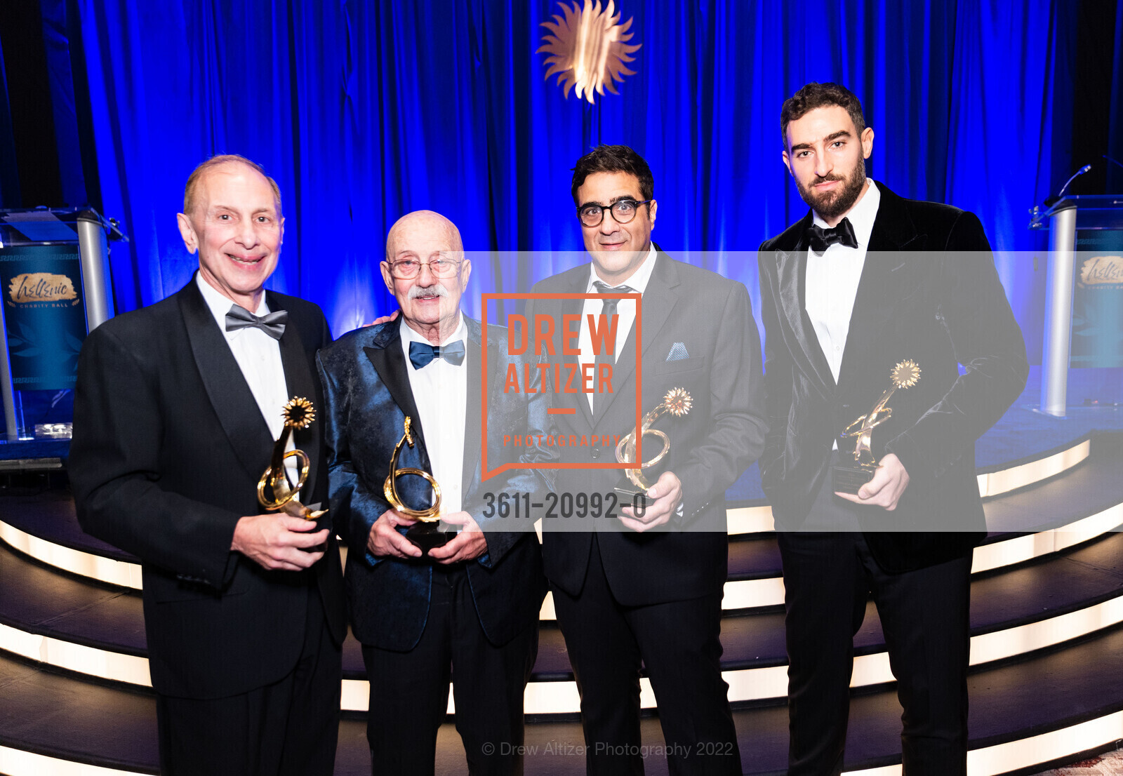 George Veras, Nick Scopas, Marilu Henner, Debbie Matenopoulos, Emanuel Kiriakou, Christopher André Marks, Hellenic Charity Ball 2022, The Palace Hotel, a Luxury Collection Hotel. 2 New Montgomery St, SF, CA 94105 US, November 5th, 2022, Photo #3611-20992-0 George Veras, Nick Scopas, Marilu Henner, Debbie Matenopoulos, Emanuel Kiriakou, Christopher André Marks, Photo #3611-20992-0