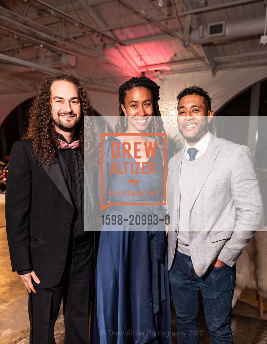 Adam Swig, Ashli Watts, Randy Seriguchi, Urban Ed Gala, SHACK15. SF, CA 94111 US, November 5th, 2022, Photo #1598-20993-0 Adam Swig, Ashli Watts, Randy Seriguchi, Photo #1598-20993-0