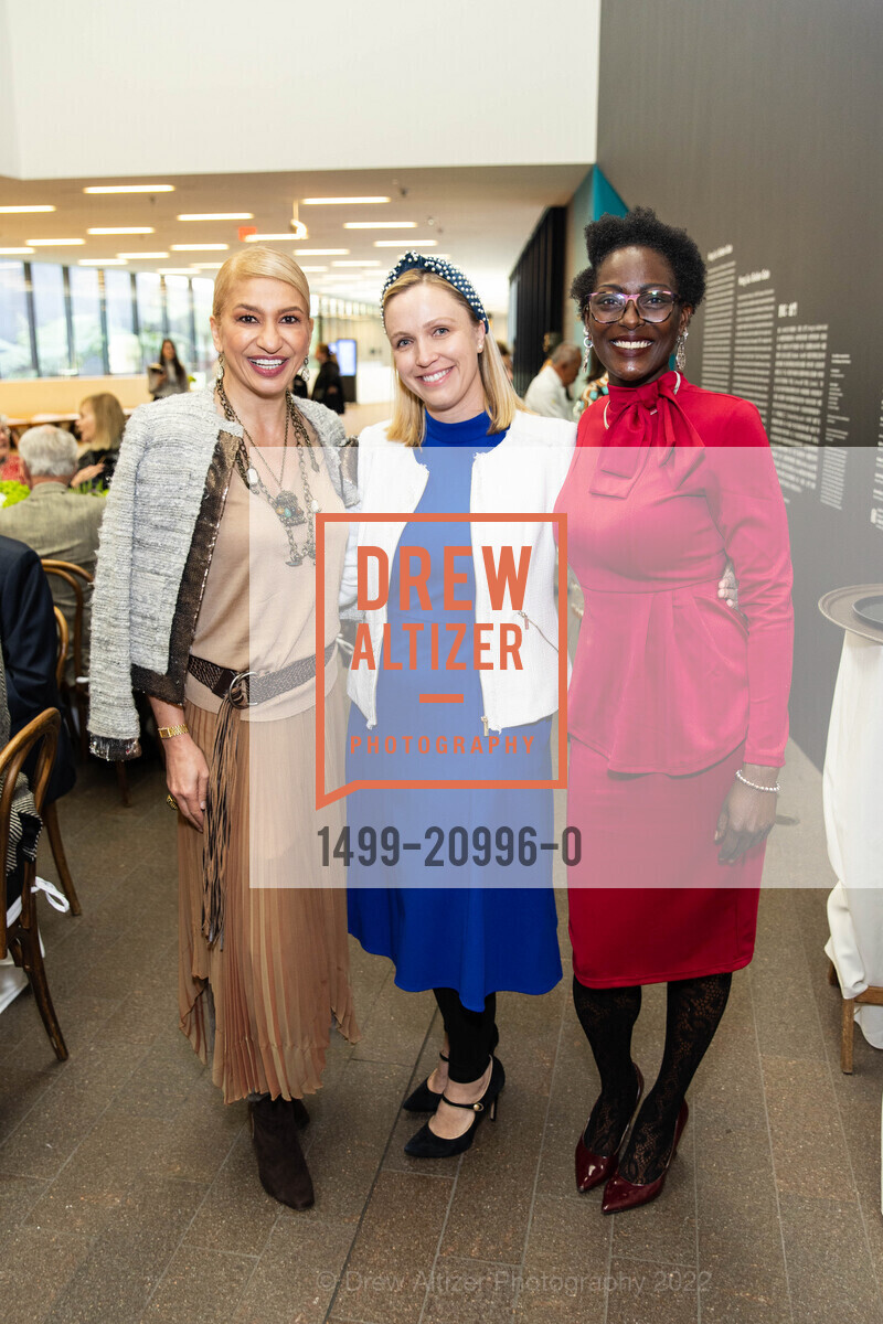 Navid Armstrong, Melissa Buron, Courtney Jones, FAMSF hosts Annual Luncheon 2022, de Young Museum. 50 Hagiwara Tea Garden Dr, San Francisco, CA 94118 US, November 7th, 2022, Photo #1499-20996-0 Navid Armstrong, Melissa Buron, Courtney Jones, Photo #1499-20996-0