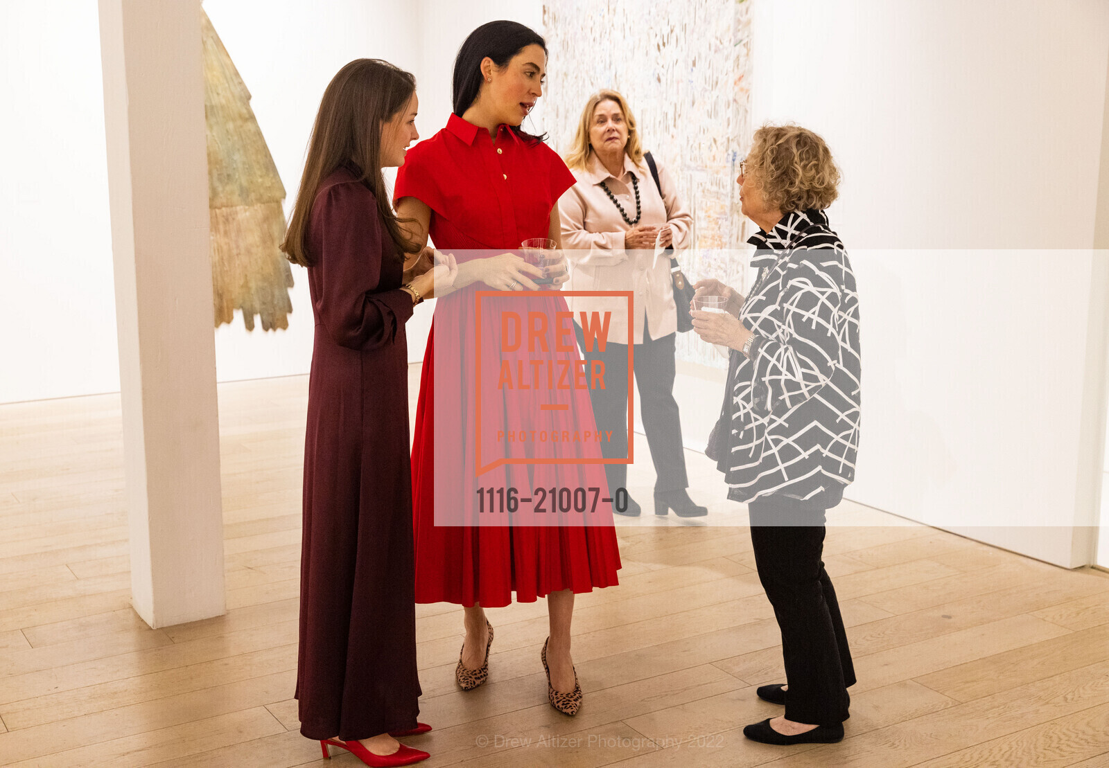 Grace Lloyd, Becky Heldfond, Merle Friedenberg, Mary Borelli, Berggruen Gallery Opening, Berggruen Gallery. 10 Hawthorne St, November 10th, 2022, Photo #1116-21007-0 Grace Lloyd, Becky Heldfond, Merle Friedenberg, Mary Borelli, Photo #1116-21007-0