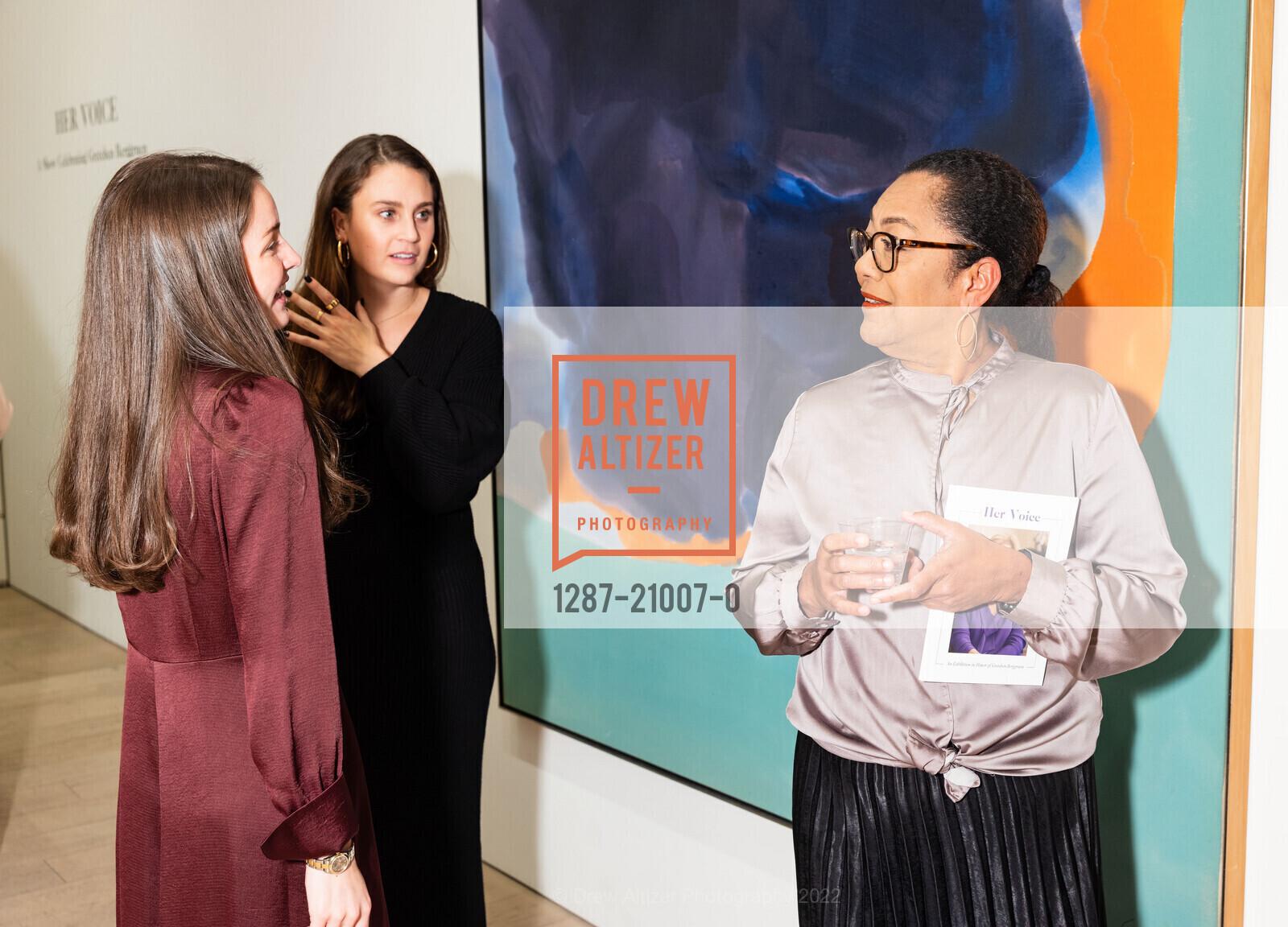 Grace Lloyd, Graham Marinelli, Opal Thaggard, Berggruen Gallery Opening, Berggruen Gallery. 10 Hawthorne St, November 10th, 2022, Photo #1287-21007-0 Grace Lloyd, Graham Marinelli, Opal Thaggard, Photo #1287-21007-0