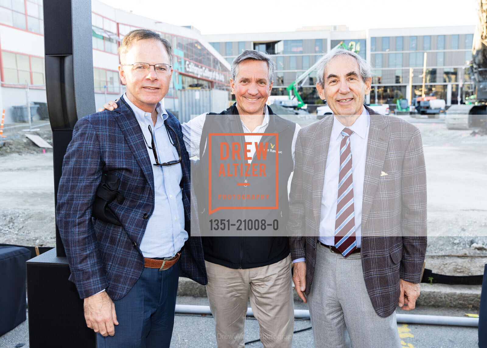 Sean Tierney, Dirk Ten Grotenhuis, Ken Novack, CCA Campus Expansion Groundbreaking Ceremony, California College of the Arts (CCA). 1111 8th St, SF, CA 94107 US, Photo #1351-21008-0 Sean Tierney, Dirk Ten Grotenhuis, Ken Novack, Photo #1351-21008-0