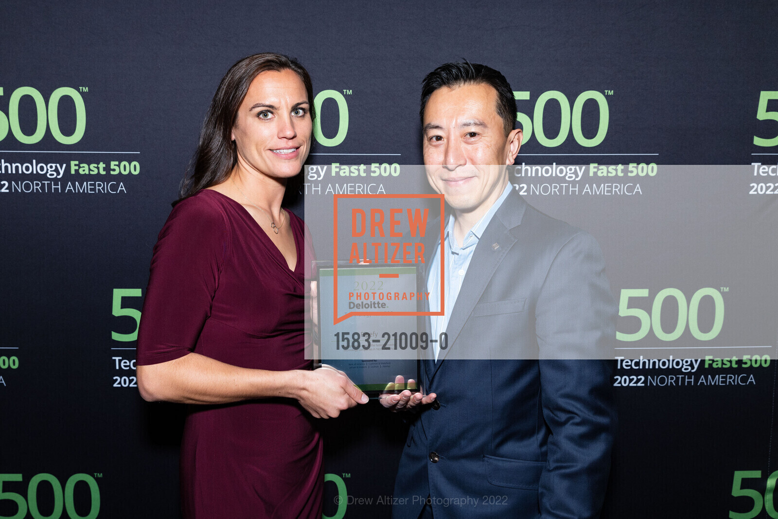 Lindsey Marymont, Kwan Kim, Deloitte Fast 500, Domenico Winery. 1697 Industrial Rd, San Carlos, CA 94070 US, November 15th, 2022, Photo #1583-21009-0 Lindsey Marymont, Kwan Kim, Photo #1583-21009-0