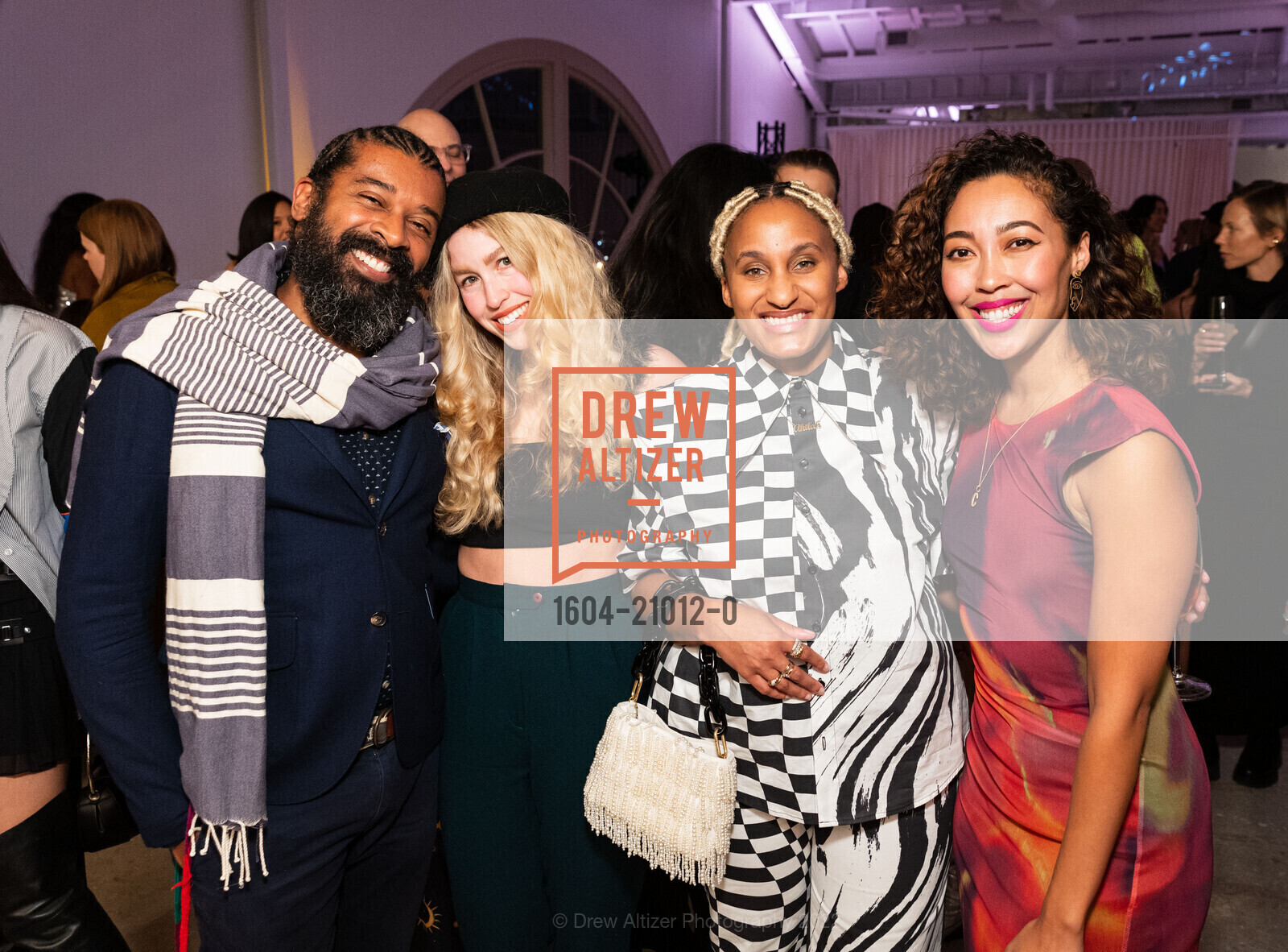 George McCalman, Anna-Alexia Basile, Akila Cadet, Chanda Stacker-Chung, McMullen 15th Anniversary Party and Fashion Presentation, SHACK15. SHACK15 @ SF, CA 94111 US, November 17th, 2022, Photo #1604-21012-0 George McCalman, Anna-Alexia Basile, Akila Cadet, Chanda Stacker-Chung, Photo #1604-21012-0