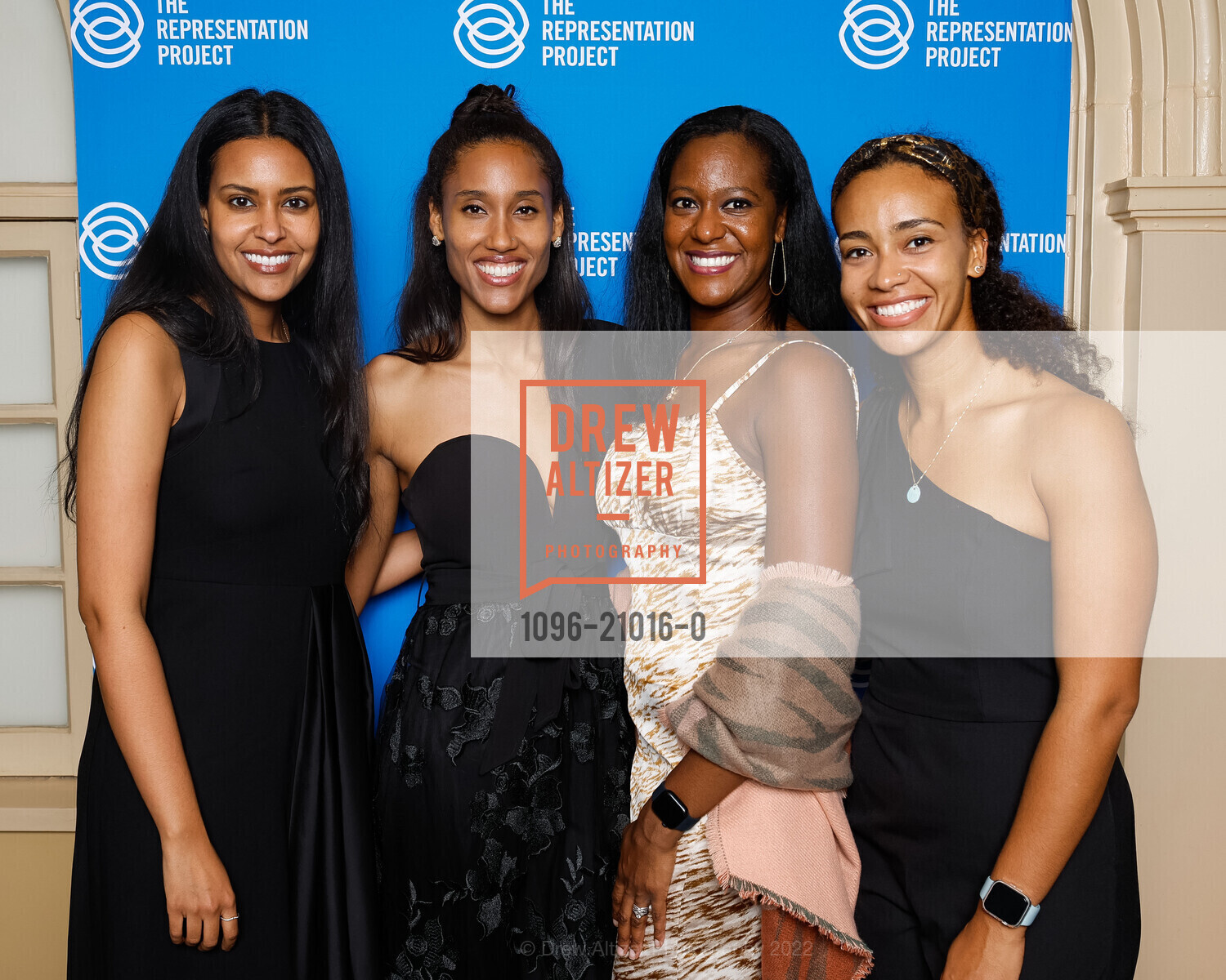 Adina Tecklu, Anna Malaika Tubbs, Torrie Piasecki, Daphne Martschenko, Representation Project's Flip The Script gala 2022, Ferry Building. SF, CA 94105 US, November 17th, 2022, Photo #1096-21016-0 Adina Tecklu, Anna Malaika Tubbs, Torrie Piasecki, Daphne Martschenko, Photo #1096-21016-0