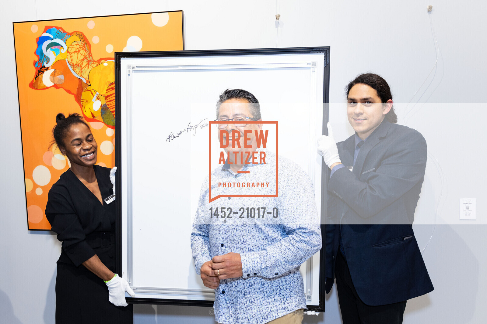 Maa-Becca Tucker, Fernando Reyes, Benjamin Pesqueda, LUMAS Union Square Gallery Opening, LUMAS Gallery San Francisco. 239 Grant Ave, SF, CA 94108 US, November 17th, 2022, Photo #1452-21017-0 Maa-Becca Tucker, Fernando Reyes, Benjamin Pesqueda, Photo #1452-21017-0