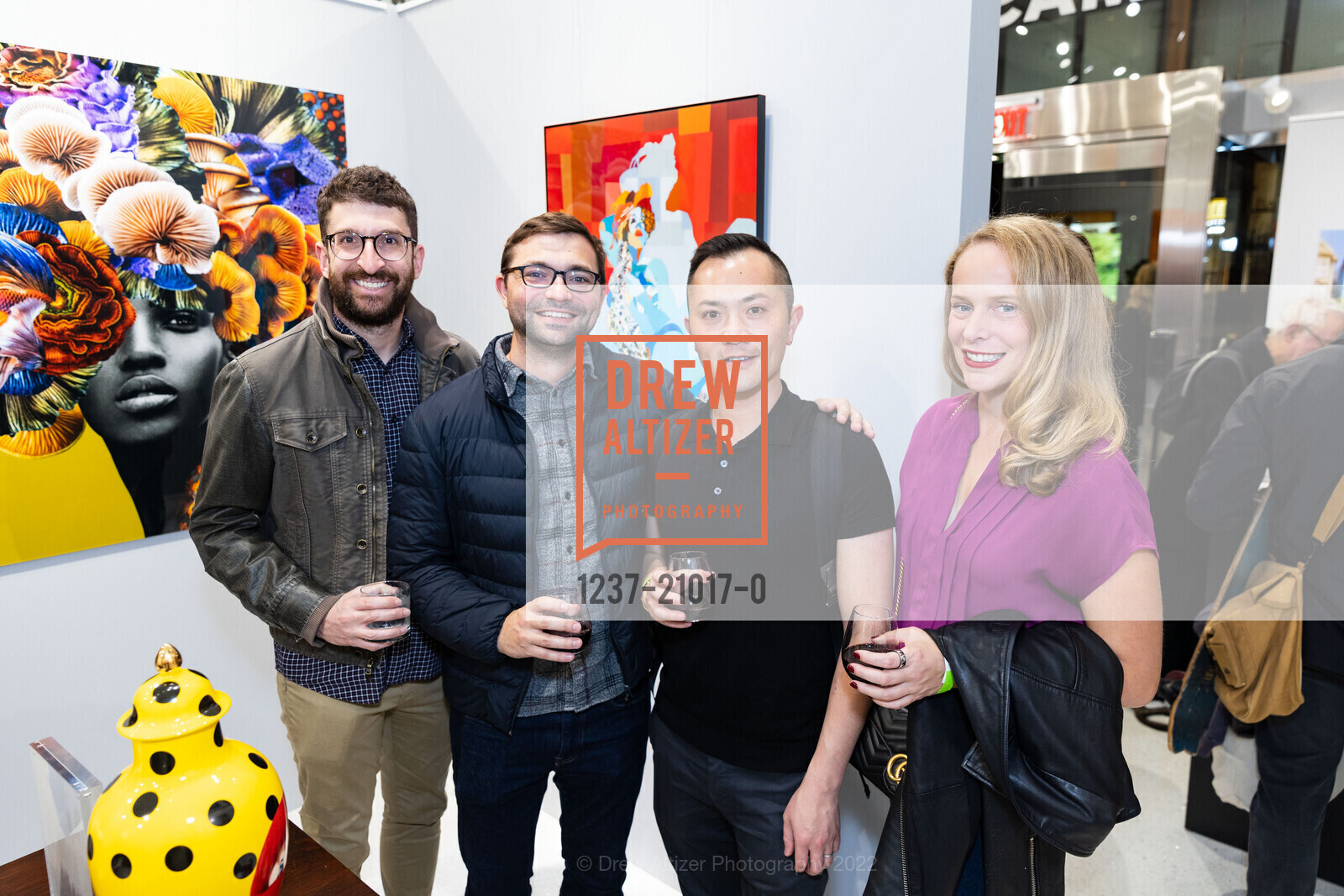 Elliot Fruchtman, Phillip Bussjaeger, Alan Fong, Rowena Halford, LUMAS Union Square Gallery Opening, LUMAS Gallery San Francisco. 239 Grant Ave, SF, CA 94108 US, November 17th, 2022, Photo #1237-21017-0 Elliot Fruchtman, Phillip Bussjaeger, Alan Fong, Rowena Halford, Photo #1237-21017-0
