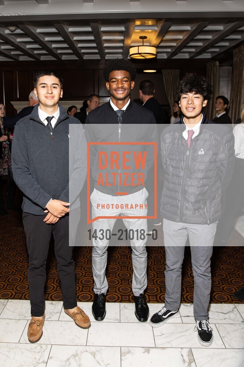 Isaac Chavez Ceja, Kyon Loud, Christopher Pulido, Bay Scholars 9th Annual Thanksgiving Luncheon, The Julia Morgan Ballroom. 465 California St, SF, CA 94104 US, November 18th, 2022, Photo #1430-21018-0 Isaac Chavez Ceja, Kyon Loud, Christopher Pulido, Photo #1430-21018-0