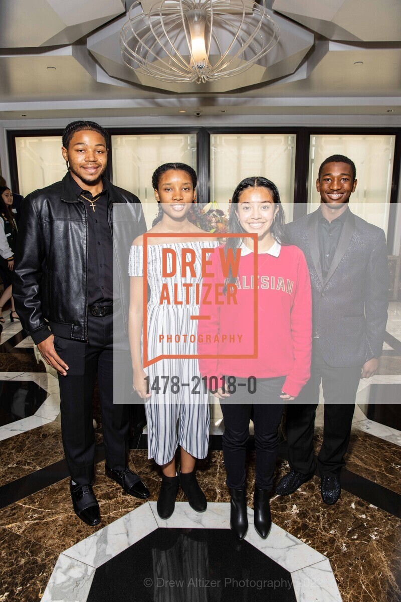 Evan Goodwin, Kai Reed, Lilyanna Mejia, Brandon Butler, Bay Scholars 9th Annual Thanksgiving Luncheon, The Julia Morgan Ballroom. 465 California St, SF, CA 94104 US, November 18th, 2022, Photo #1478-21018-0 Evan Goodwin, Kai Reed, Lilyanna Mejia, Brandon Butler, Photo #1478-21018-0