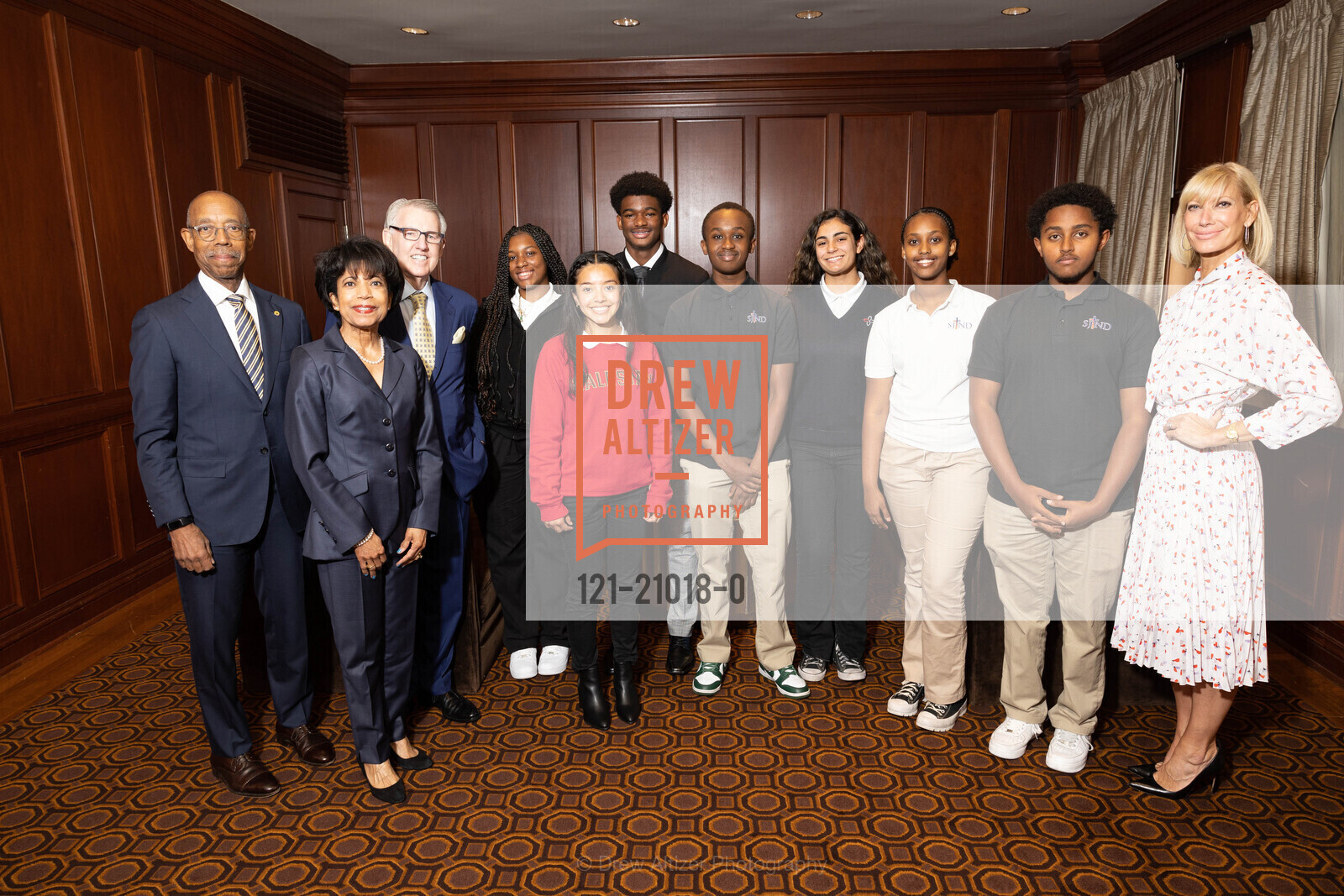 Michael Drake, Brenda Drake, Clint Reilly, Jim Herbert, Lilyanna Mejia, Kyon Loud, Richard Kamou, Sabrina DeAraujo, Janet Reilly, Bay Scholars 9th Annual Thanksgiving Luncheon, The Julia Morgan Ballroom. 465 California St, SF, CA 94104 US, Photo #121-21018-0 Michael Drake, Brenda Drake, Clint Reilly, Jim Herbert, Lilyanna Mejia, Kyon Loud, Richard Kamou, Sabrina DeAraujo, Janet Reilly, Photo #121-21018-0