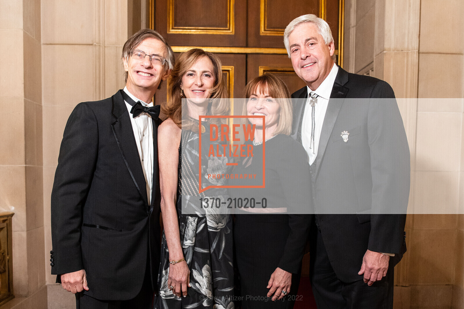 Rupert Russell, Sylvia Russell, Marcia Skall, Michael Skall, San Francisco Opera Guild's Evening on The Stage 2022, Opera House. 401 Van Ness Avenue, November 29th, 2022, Photo #1370-21020-0 Rupert Russell, Sylvia Russell, Marcia Skall, Michael Skall, Photo #1370-21020-0