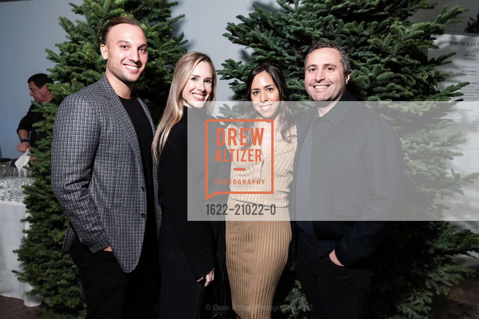 Ben Weinstein, Tatia Ratkovich, Sloan Conway, Topher Conway, Children of Shelters Jingle Mingle 2022, Gallery 308. 2 Marina Blvd, SF, CA 94123 US, December 1st, 2022, Photo #1622-21022-0 Ben Weinstein, Tatia Ratkovich, Sloan Conway, Topher Conway, Photo #1622-21022-0