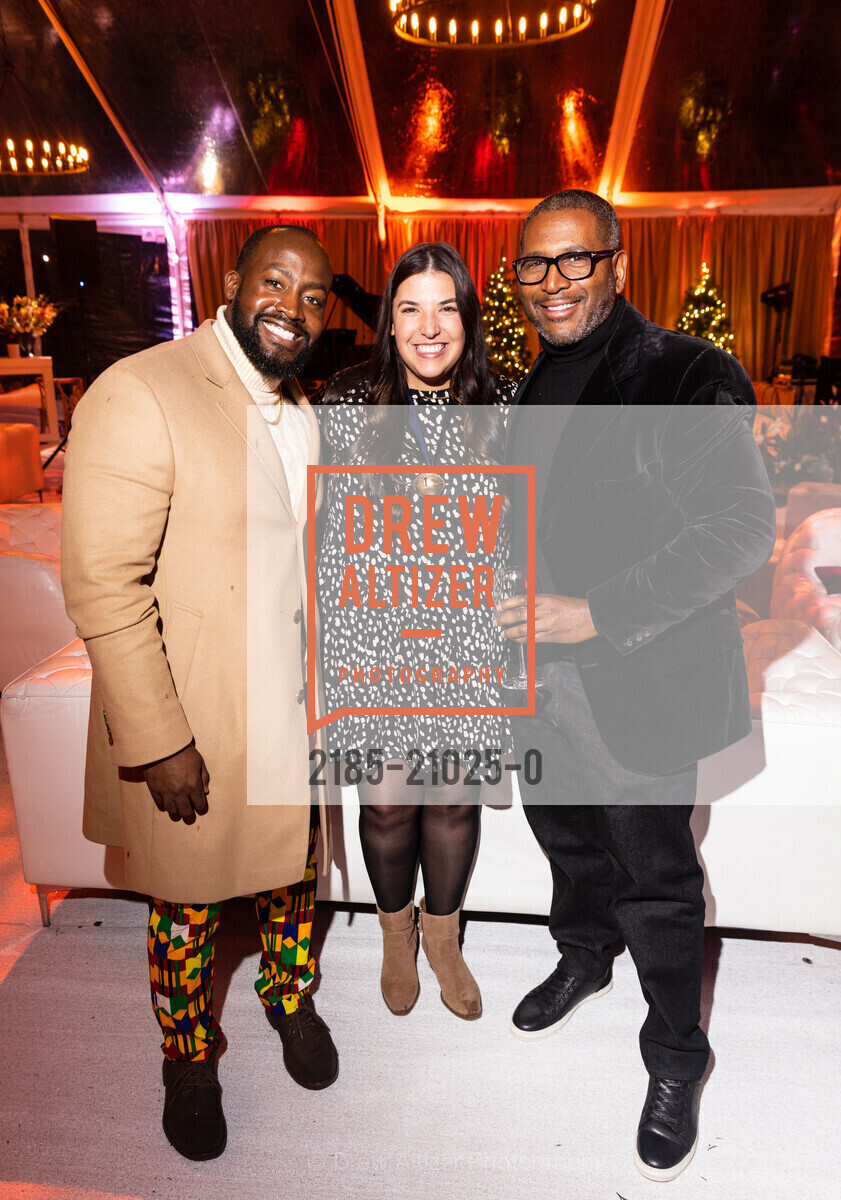 Frank Ankomah, Megan Arnett, Bruce Taylor, Festival of the Bells in support of Roots of Peace, Grgich Hills Estate. 1829 St Helena Hwy, Rutherford, CA 94573 US, Photo #2185-21025-0 Frank Ankomah, Megan Arnett, Bruce Taylor, Photo #2185-21025-0