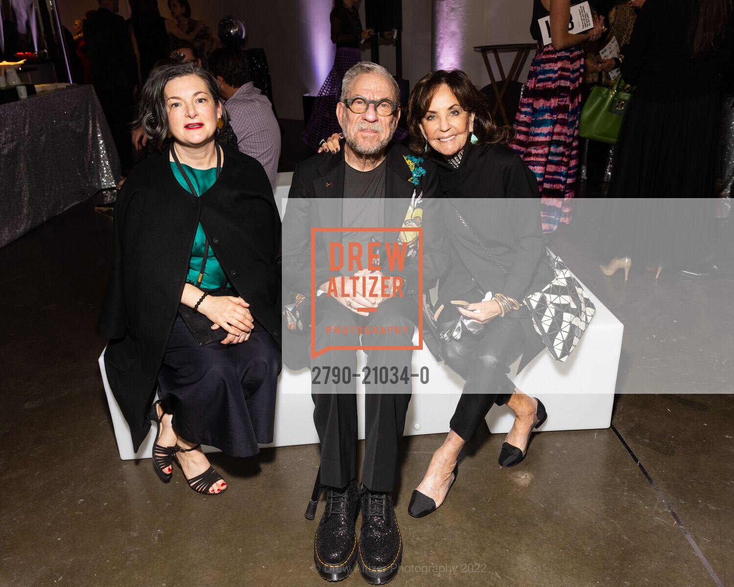 Alissa Carroll, Gary Hutton, Alice Kaplan, Museum of Craft and Design's Art for All Mirror Ball Benefit and Auction 2022, Museum of Craft and Design, December 6th, 2022, Photo #2790-21034-0 Alissa Carroll, Gary Hutton, Alice Kaplan, Photo #2790-21034-0