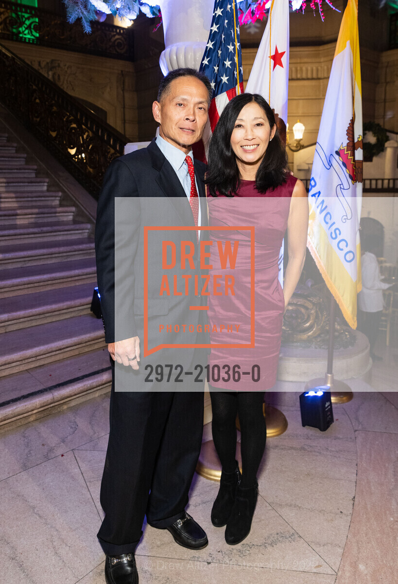 Victor Young, Junko Tanaka, Consular Corps 2022 Holiday Party, City Hall. 1 Dr Carlton B Goodlett Place, December 7th, 2022, Photo #2972-21036-0 Victor Young, Junko Tanaka, Photo #2972-21036-0