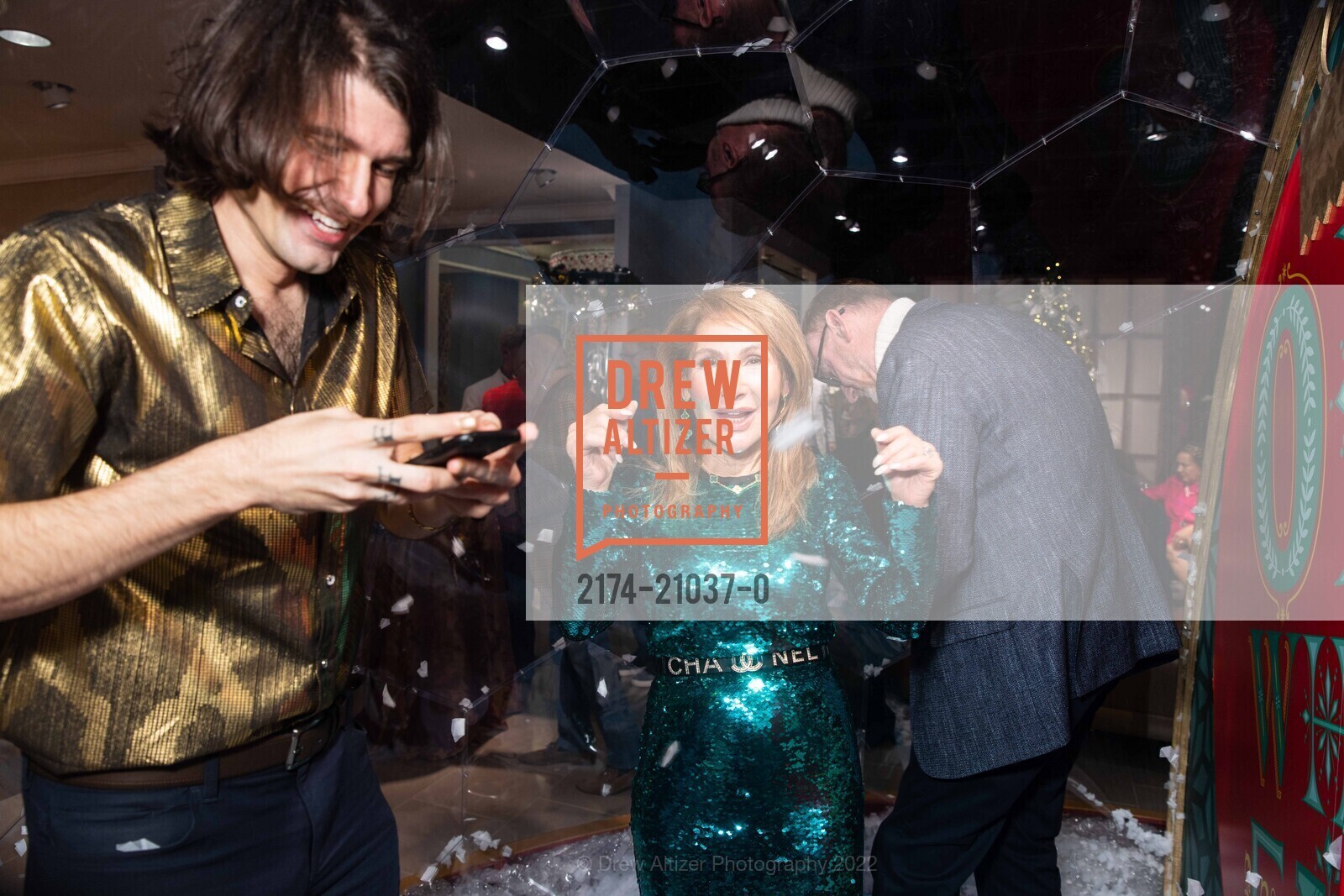 Bip Apollo, Lana Yelnin, Neiman Marcus and Aubrey Brewster host Merry and Bright Holiday Party, Neiman Marcus. 150 Stockton St, 5th Floor, December 9th, 2022, Photo #2174-21037-0 Bip Apollo, Lana Yelnin, Photo #2174-21037-0