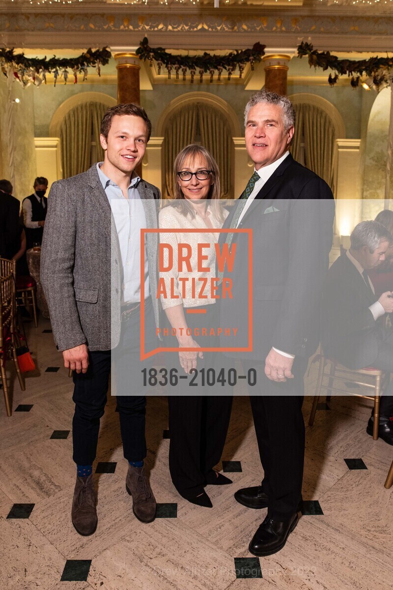 Austin Reid, Janine Reid, Alan Reid, Gordon Getty's 89th Birthday Party, 2880 Broadway, December 10th, 2022, Photo #1836-21040-0 Austin Reid, Janine Reid, Alan Reid, Photo #1836-21040-0
