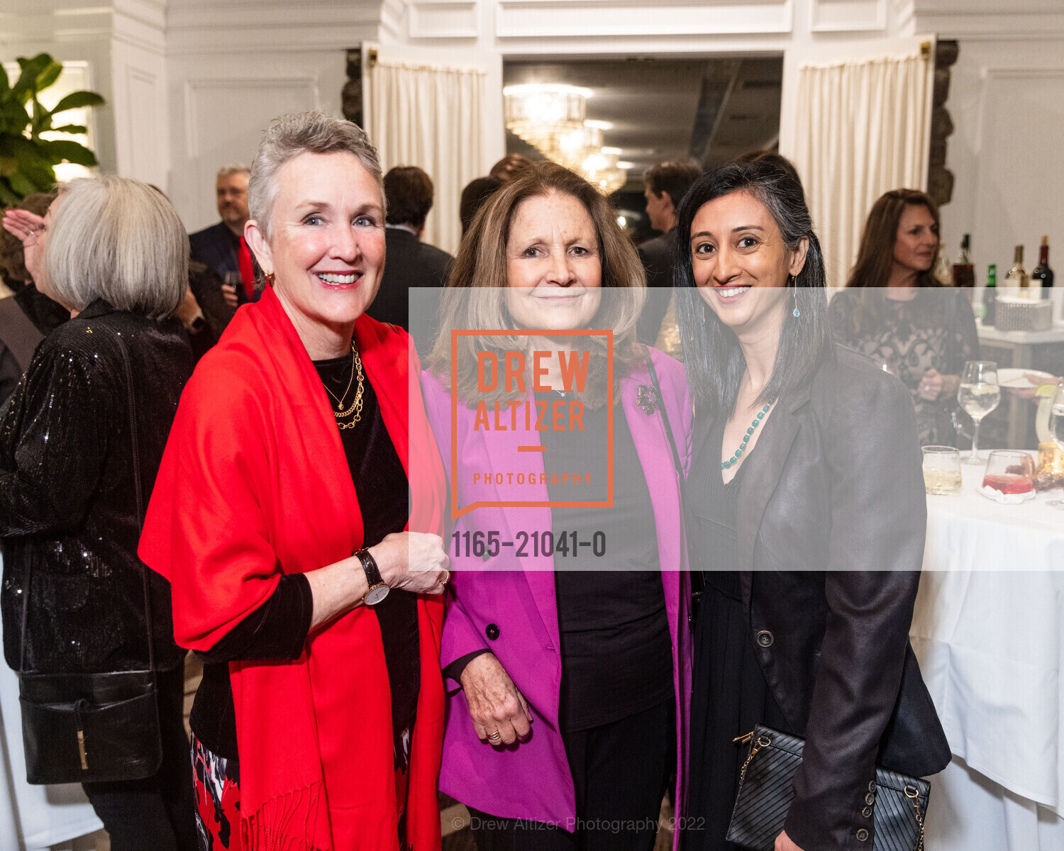 Susan Uecker, Claudia Viek, Namrata Gupta, TDA Holiday Party, Claremont Club & Spa - A Fairmont Hotel. 41 Tunnel Rd, December 10th, 2022, Photo #1165-21041-0 Susan Uecker, Claudia Viek, Namrata Gupta, Photo #1165-21041-0