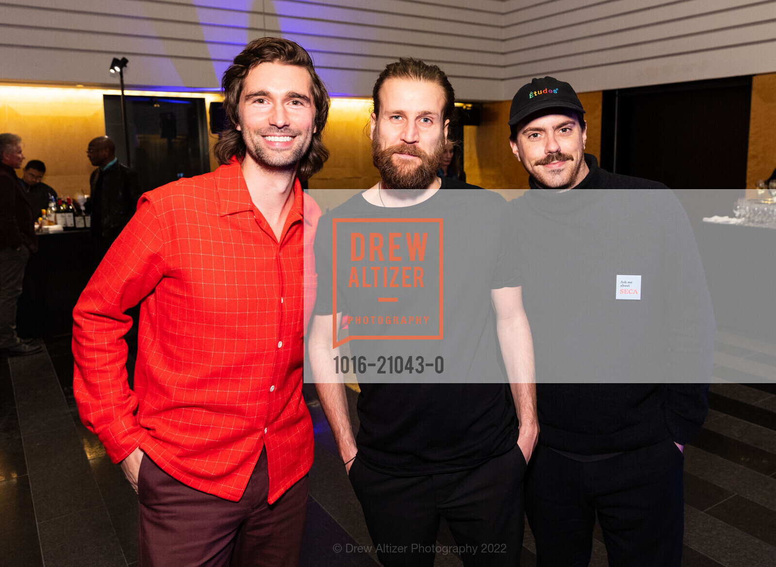 James Swazey, Guillaume Raoult, Achille Biteau, SFMOMA SECA Awards: Society for the Encouragement of Contemporary Art, SF Moma. 151 3rd St, SF, CA 94103 US, December 13th, 2022, Photo #1016-21043-0 James Swazey, Guillaume Raoult, Achille Biteau, Photo #1016-21043-0
