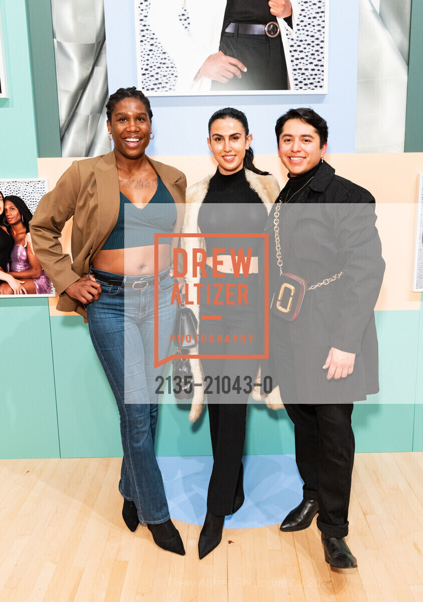 Aubrey Davis, Jupiter Peraza, Samuel Favela, SFMOMA SECA Awards: Society for the Encouragement of Contemporary Art, SF Moma. 151 3rd St, SF, CA 94103 US, December 13th, 2022, Photo #2135-21043-0 Aubrey Davis, Jupiter Peraza, Samuel Favela, Photo #2135-21043-0