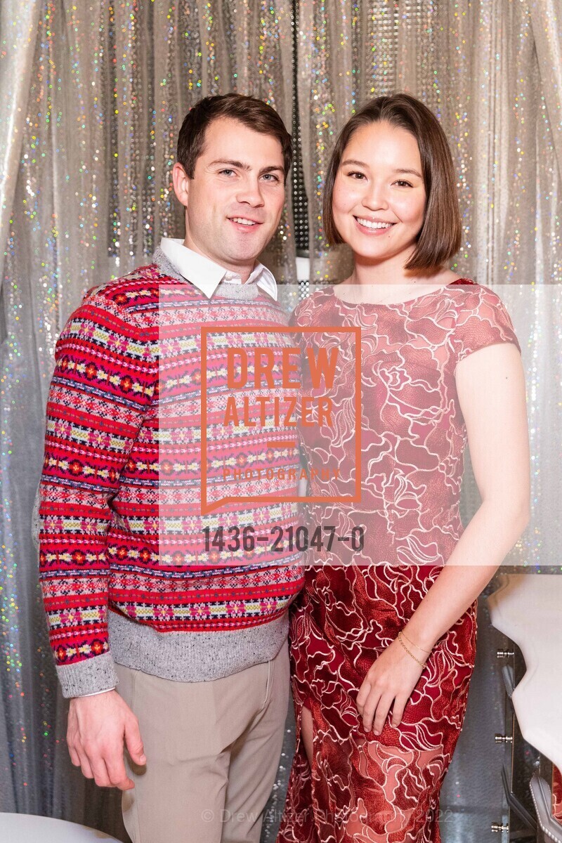 Chase Johnson, Maddy Chen, Joel Goodrich's 2023 Holiday Cocktail Party, Private location. 850 Powell St., Penthouse 904, SF, CA 94108 US, December 15th, 2022, Photo #1436-21047-0 Chase Johnson, Maddy Chen, Photo #1436-21047-0