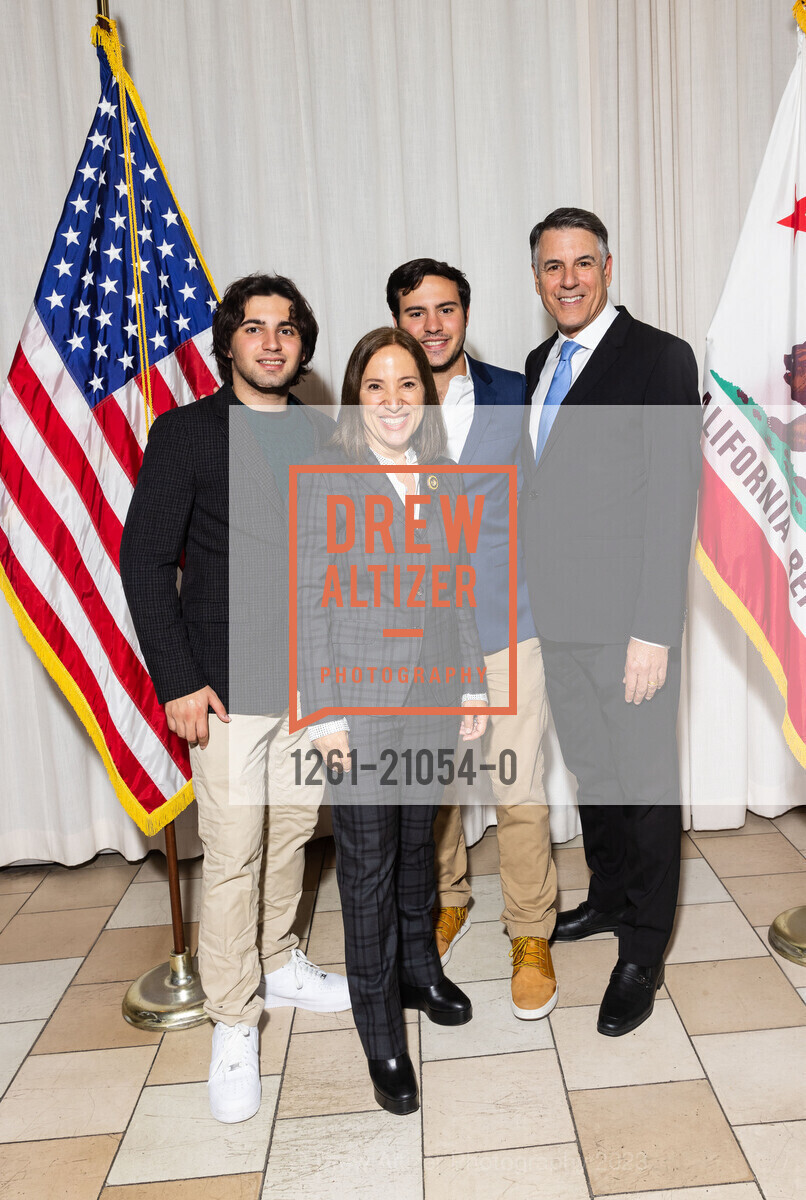Eon Kounalakis, Eleni Kounalakis, Neo Kounalakis, Markos Kounalakis, Lt. Governor Eleni Kounalakis Inauguration Celebrat, Ella Dining Room & Bar, Ella Dining Room & Bar. 1131 K St., Sacramento, CA, January 5th, 2023, Photo #1261-21054-0 Eon Kounalakis, Eleni Kounalakis, Neo Kounalakis, Markos Kounalakis, Photo #1261-21054-0