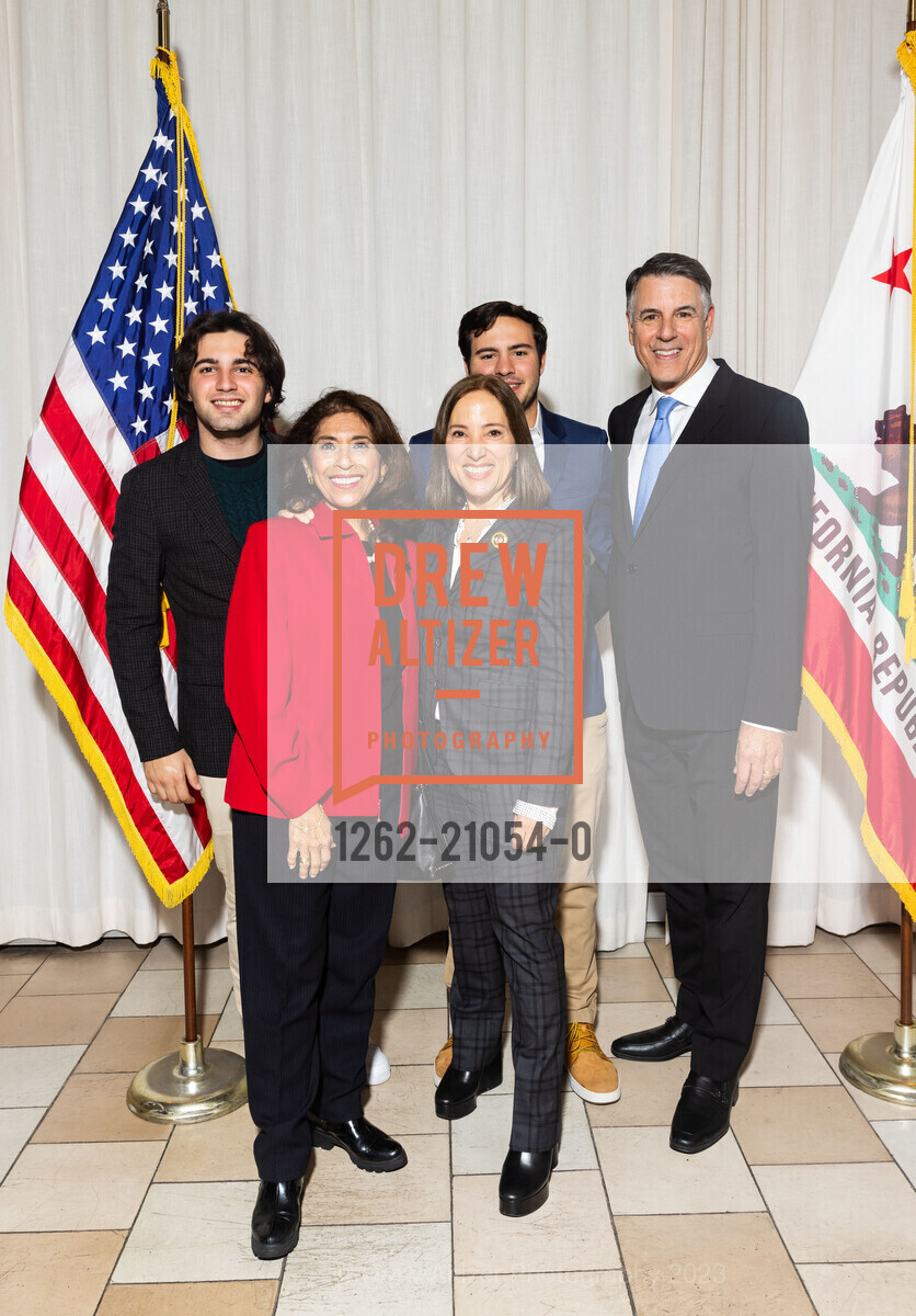 Eon Kounalakis, Eleni Kounalakis, Neo Kounalakis, Markos Kounalakis, Lt. Governor Eleni Kounalakis Inauguration Celebrat, Ella Dining Room & Bar, Ella Dining Room & Bar. 1131 K St., Sacramento, CA, January 5th, 2023, Photo #1262-21054-0 Eon Kounalakis, Eleni Kounalakis, Neo Kounalakis, Markos Kounalakis, Photo #1262-21054-0
