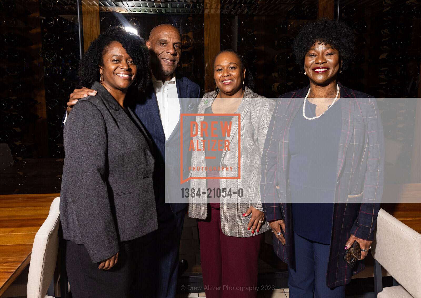 Lola Smallwood-Cuevas, Steve Bradford, Lori Wilson, Tina McKinnor, Lt. Governor Eleni Kounalakis Inauguration Celebrat, Ella Dining Room & Bar, Ella Dining Room & Bar. 1131 K St., Sacramento, CA, January 5th, 2023, Photo #1384-21054-0 Lola Smallwood-Cuevas, Steve Bradford, Lori Wilson, Tina McKinnor, Photo #1384-21054-0