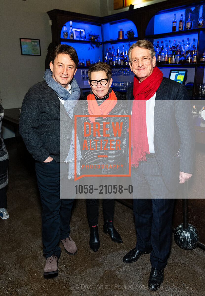 András Szántó, Maria Makela, Tom Campbell, Pre-FOG Bowling Party 2023, Mission Bowling Club, January 17th, 2023, Photo #1058-21058-0 András Szántó, Maria Makela, Tom Campbell, Photo #1058-21058-0