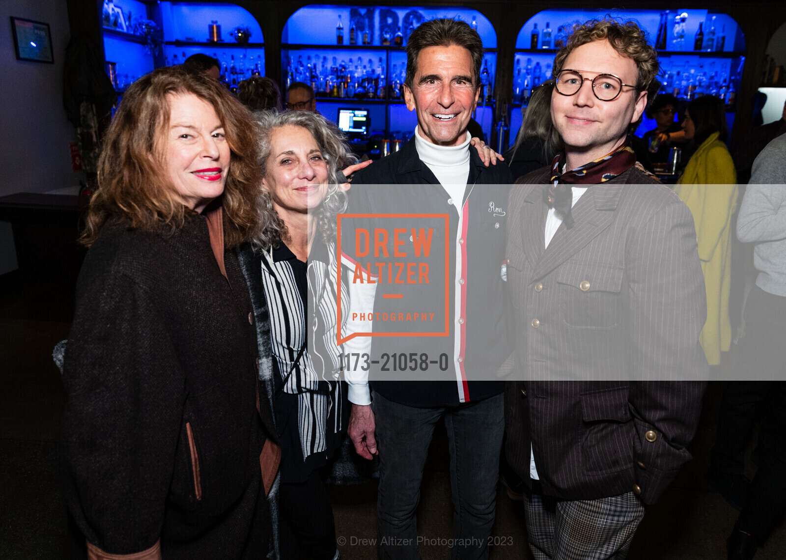 Davia Nelson, Frish Brandt, Mark Leno, Tony Bravo, Pre-FOG Bowling Party 2023, Mission Bowling Club, January 17th, 2023, Photo #1173-21058-0 Davia Nelson, Frish Brandt, Mark Leno, Tony Bravo, Photo #1173-21058-0