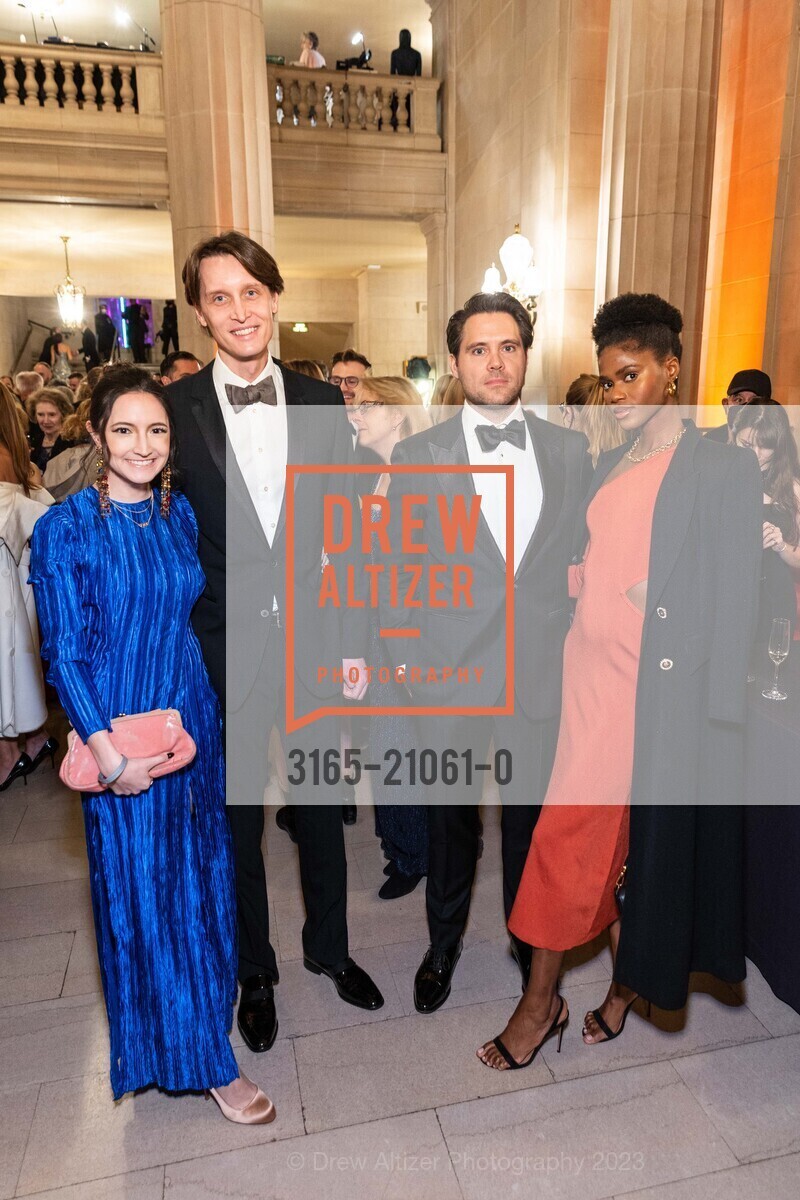 Julia Gauger, Stefan Safko, Tobias Hofmann, Imade Ogbewi, San Francisco Ballet 90th Anniversary Opening Night Gala 2023, San Francisco War Memorial & Performing Arts Center. 401 Van Ness Avenue, January 19th, 2023, Photo #3165-21061-0 Julia Gauger, Stefan Safko, Tobias Hofmann, Imade Ogbewi, Photo #3165-21061-0