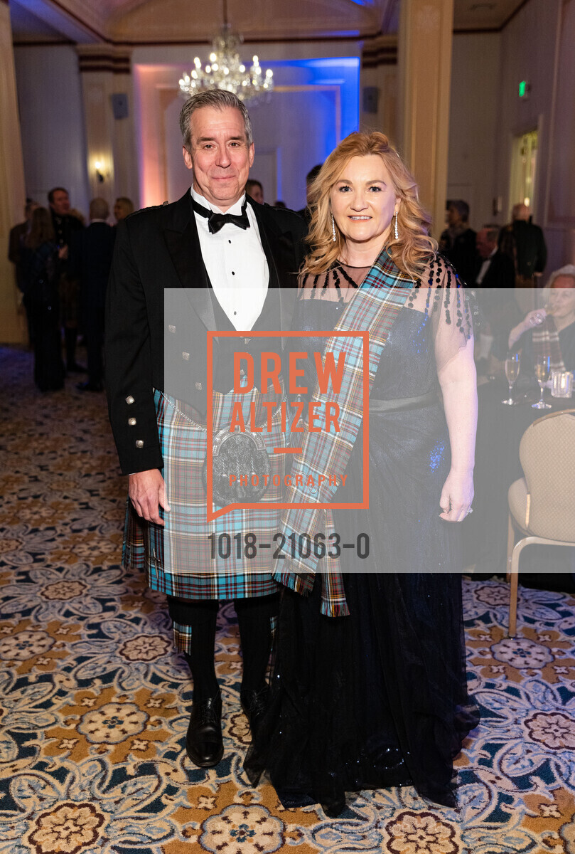 Brian Costello, Irene Waldman, St. Andrews Society of San Francisco Burns Supper 2023, Marines' Memorial Club & Hotel. 609 Sutter, January 22nd, 2023, Photo #1018-21063-0 Brian Costello, Irene Waldman, Photo #1018-21063-0