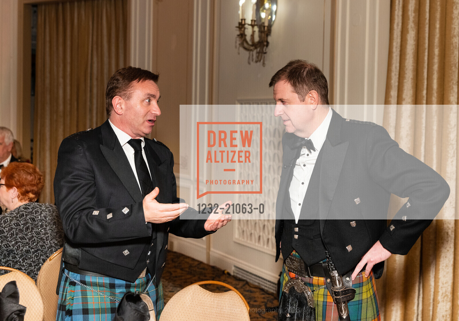 Alexander Lawrence, Gareth Gaston, St. Andrews Society of San Francisco Burns Supper 2023, Marines' Memorial Club & Hotel. 609 Sutter, January 22nd, 2023, Photo #1232-21063-0 Alexander Lawrence, Gareth Gaston, Photo #1232-21063-0