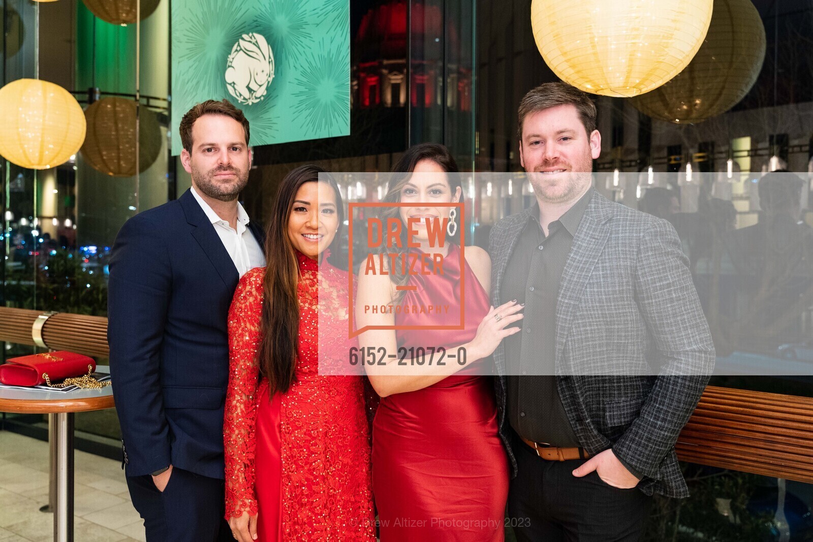 Alec Pickering, Lillian Phan, Alexis Sanchez, Morgan McCrumb, SF Symphony Lunar New Year Banquet, Louise M. Davies Symphony Hall. 201 Van Ness Ave, February 5th, 2023, Photo #6152-21072-0 Alec Pickering, Lillian Phan, Alexis Sanchez, Morgan McCrumb, Photo #6152-21072-0