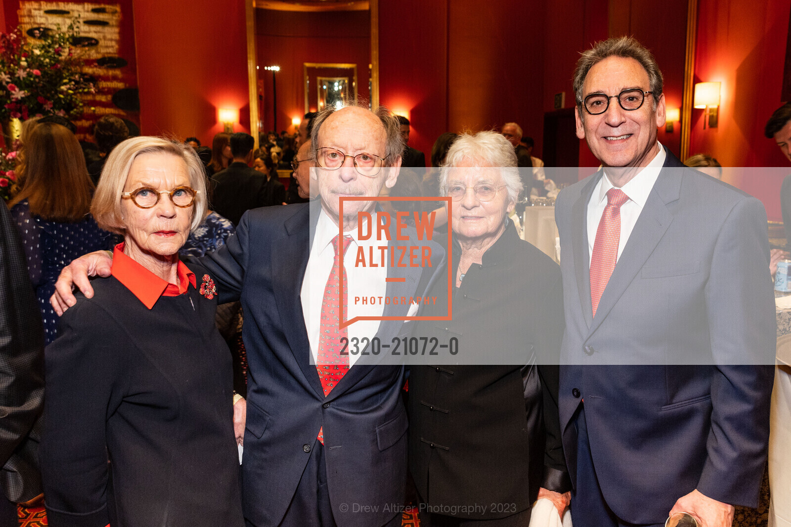 Barbro Osher, Bernard Osher, Ute Bowes, Fred Levin, SF Symphony Lunar New Year Banquet, Louise M. Davies Symphony Hall. 201 Van Ness Ave, February 5th, 2023, Photo #2320-21072-0 Barbro Osher, Bernard Osher, Ute Bowes, Fred Levin, Photo #2320-21072-0